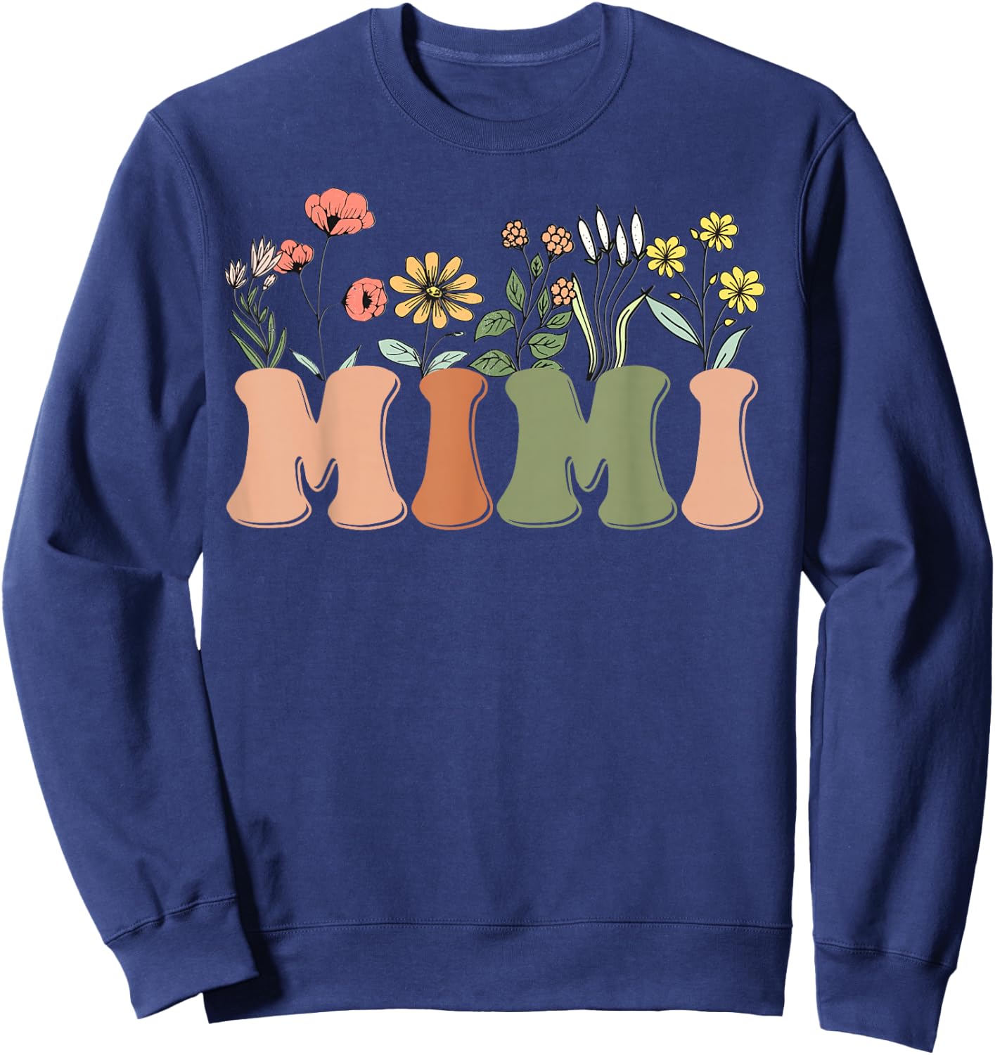 Wildflowers Mimi Floral Mother's Day Mimi Sweatshirt - Sweatshirt | Navy