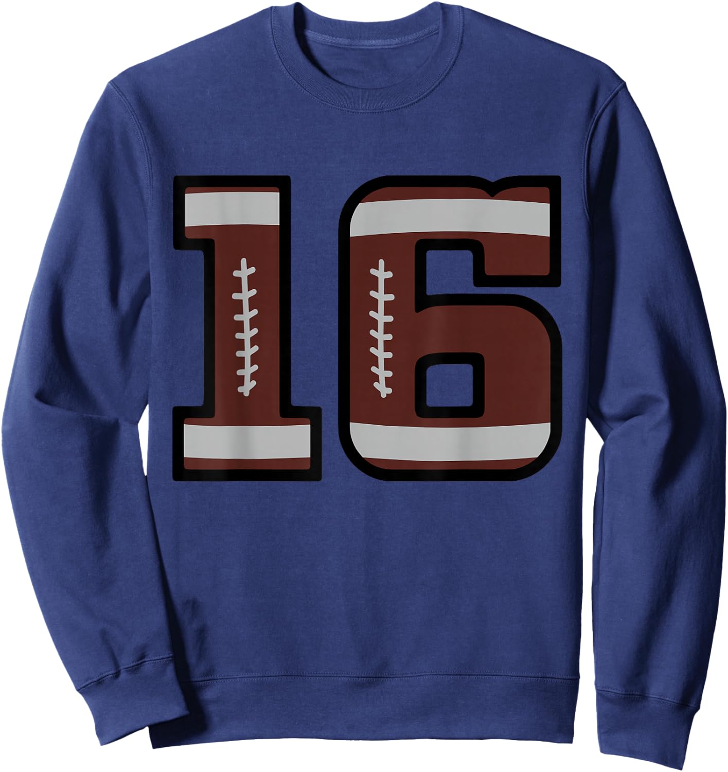 Number #16 Football Number Sweatshirt - Sweatshirt | Navy