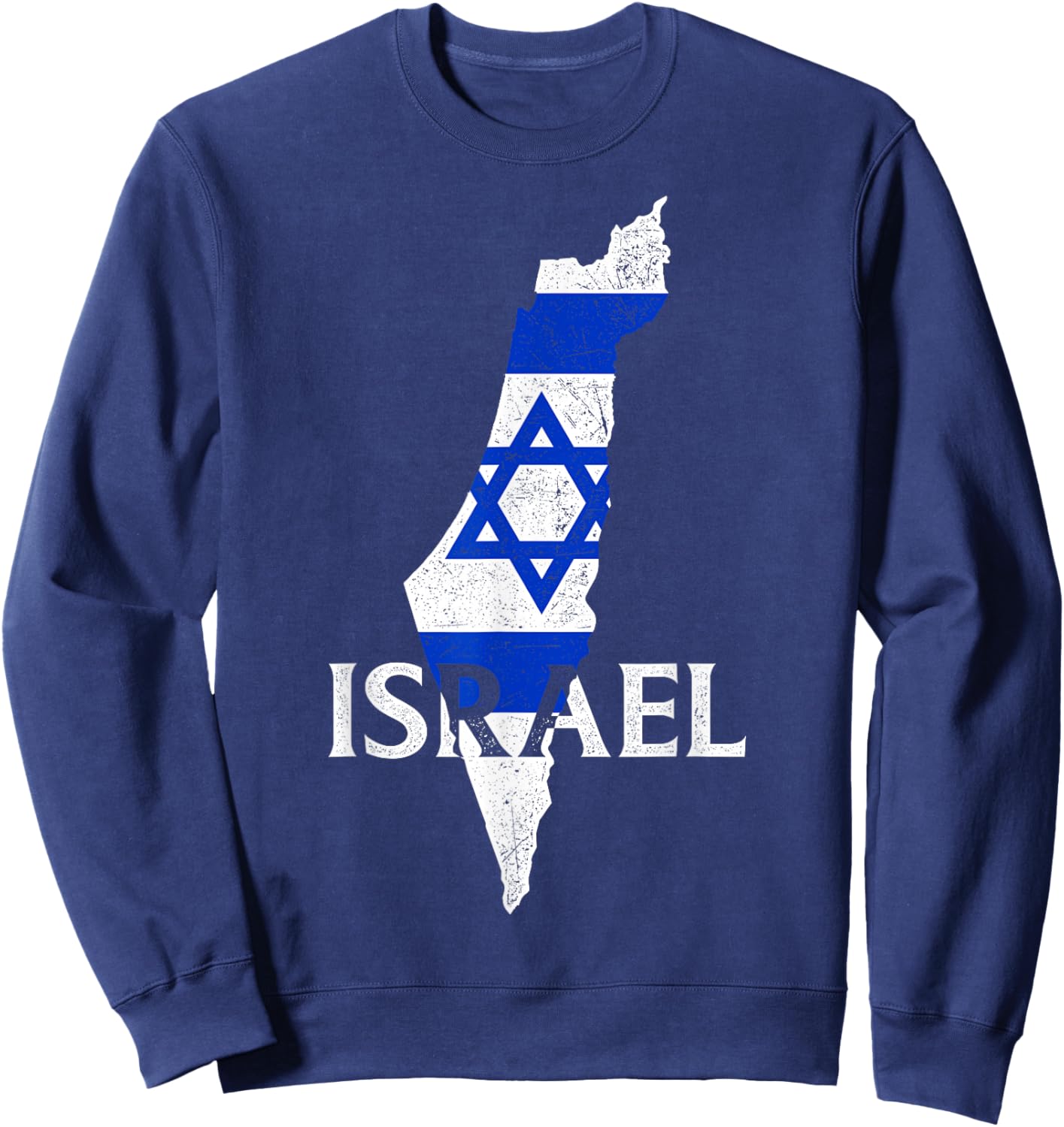 Israel Country Map Flag Proud Israeli Patriotic Sweatshirt - Sweatshirt | Navy