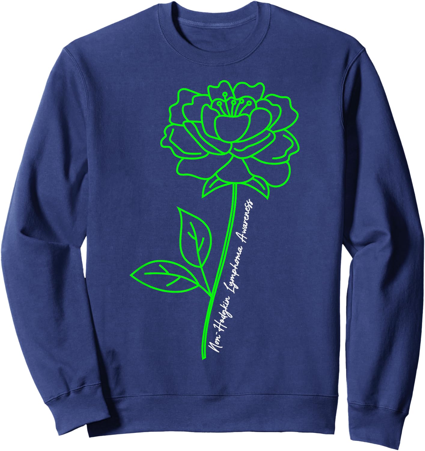 Non-Hodgkin Lymphoma Awareness Beat Cancer Chemotherapy Sweatshirt - Sweatshirt | Navy