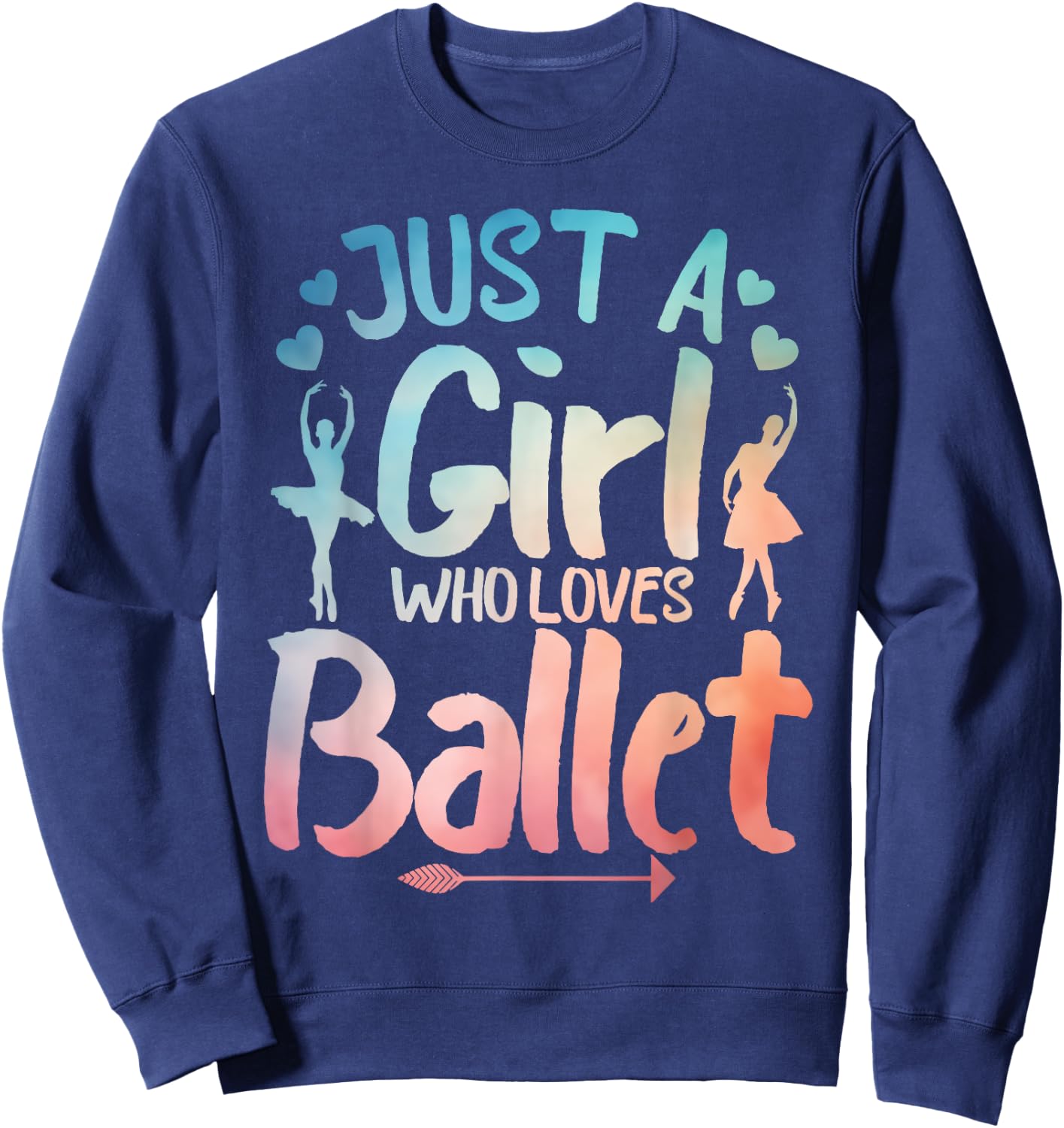 Funny Ballerina Design For Girls Women Ballet Dance Lovers Sweatshirt - Sweatshirt | Navy