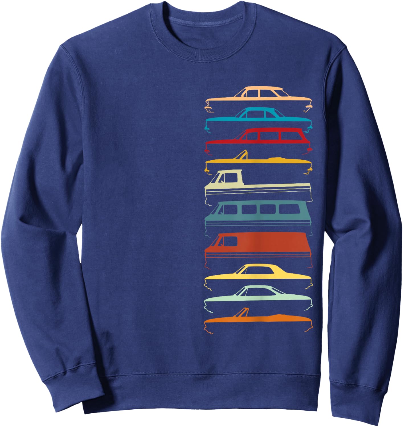 Corvair Silhouettes Illustration All Models Sweatshirt - Sweatshirt | Navy