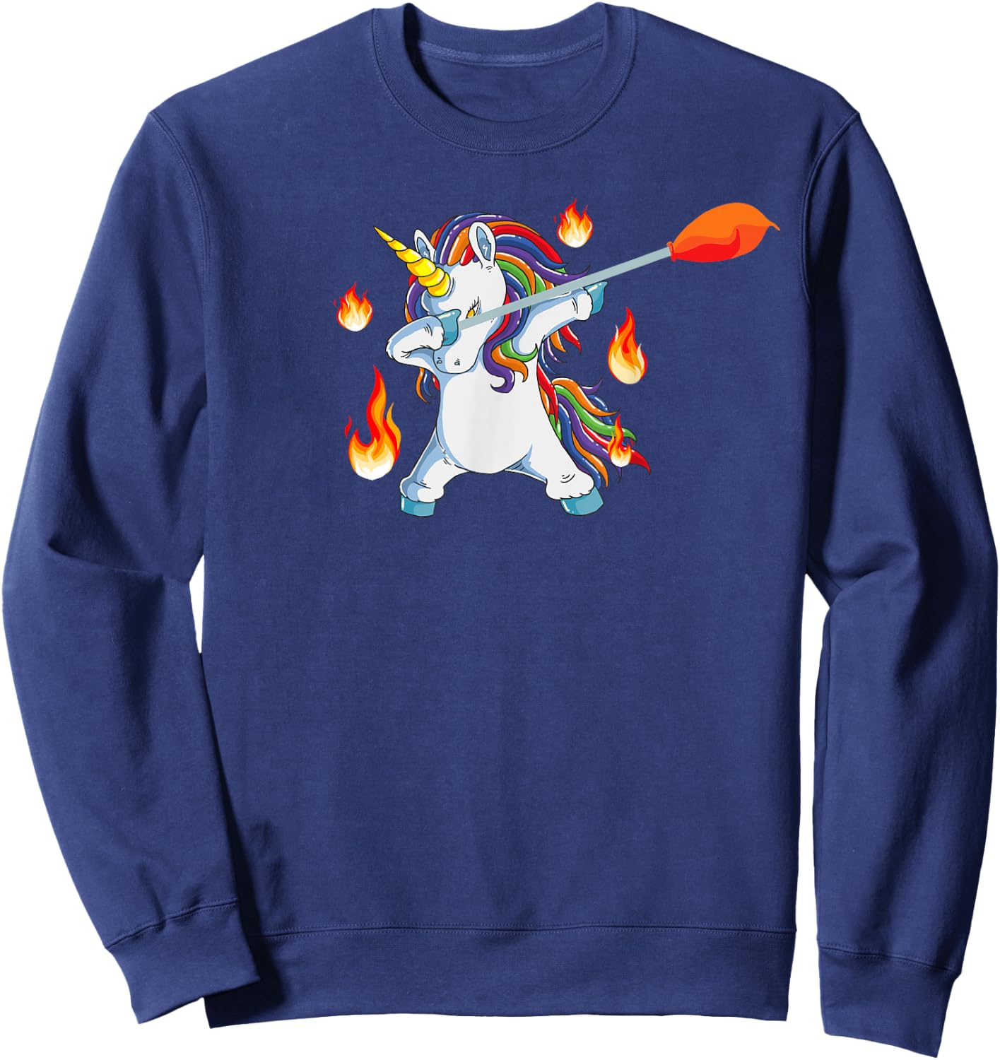 Glassblowing Lover Dabbing Unicorn Glassworker Glassblower Sweatshirt - Sweatshirt | Navy
