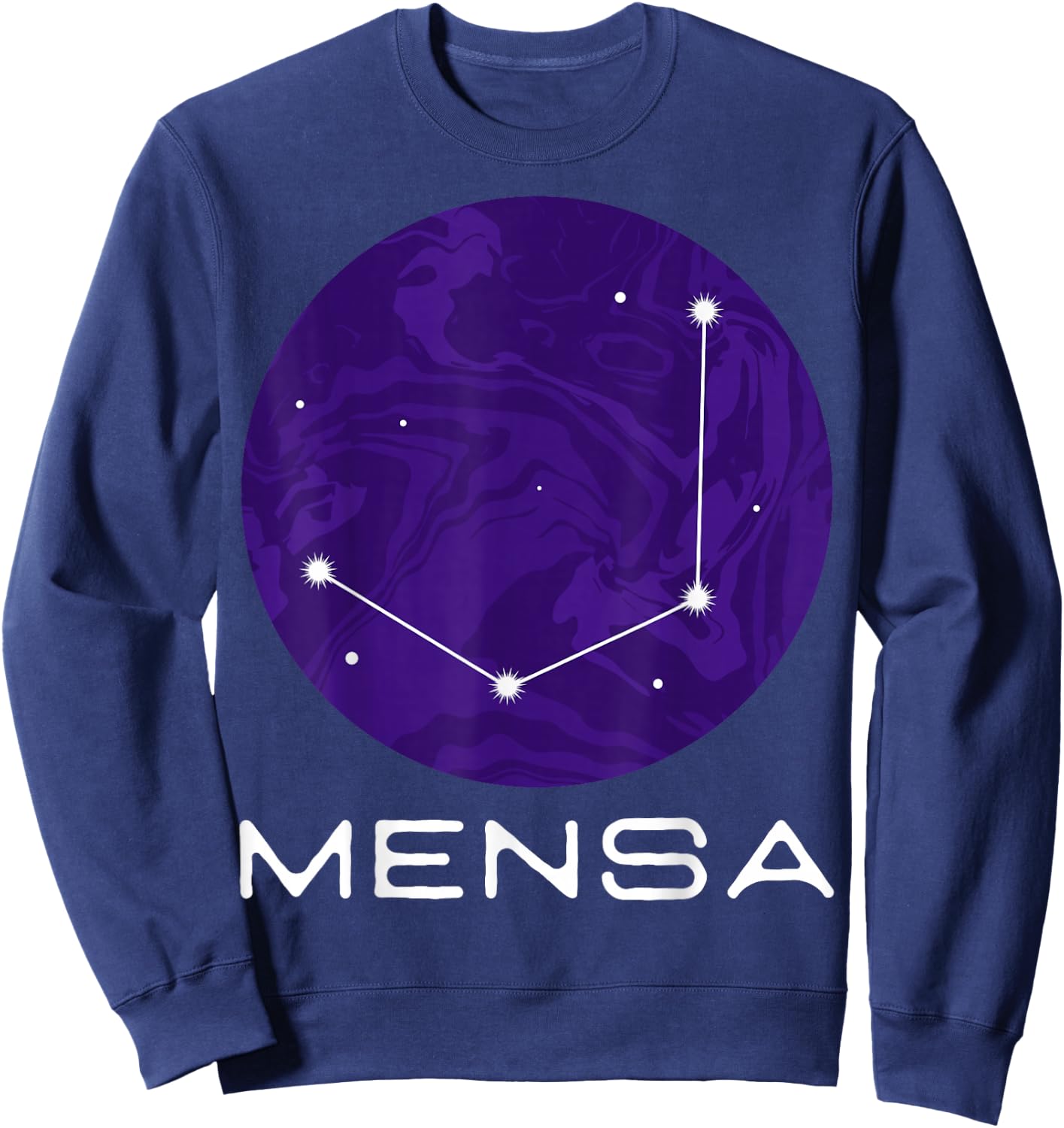 Mensa Constellation Galaxies Astrology Horoscope Sweatshirt - Sweatshirt | Navy