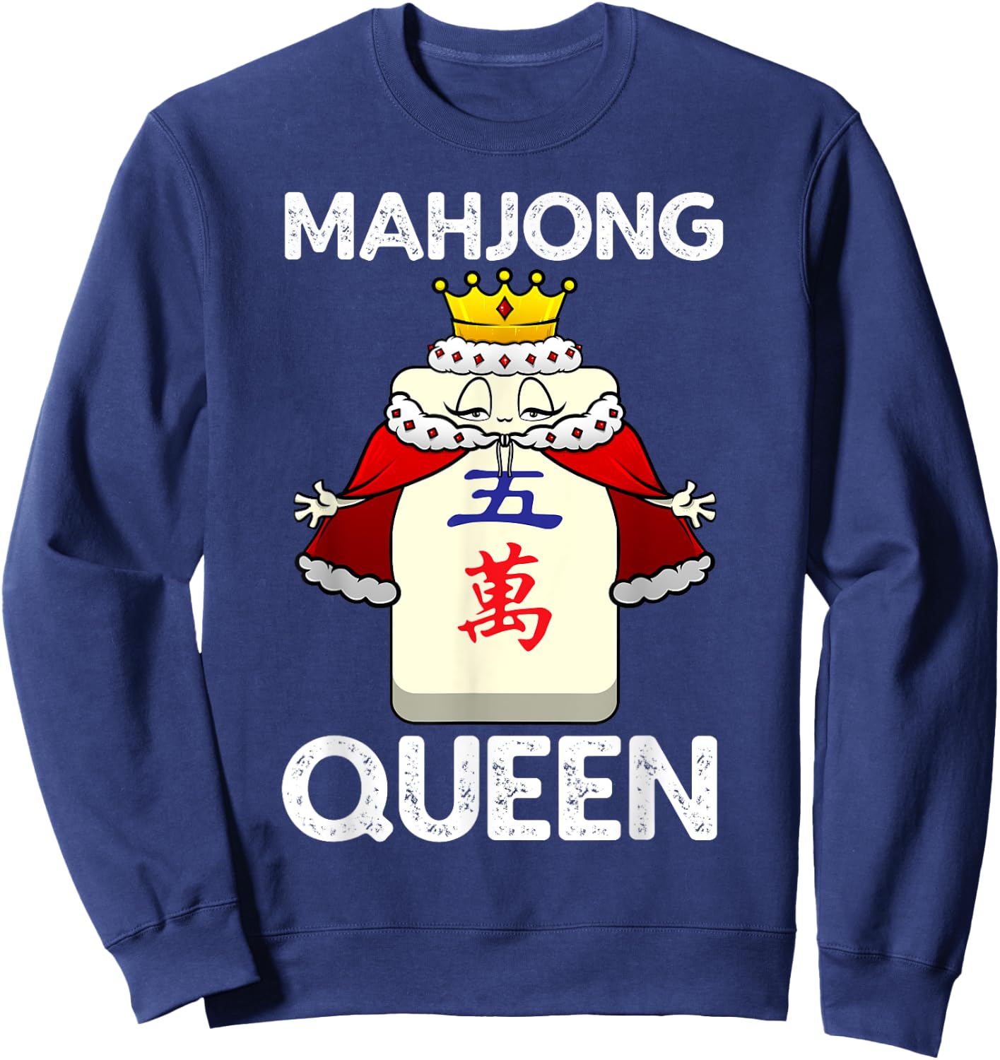 Cool Mahjong Girls Chinese Mah Jongg Queen Player Sweatshirt - Sweatshirt | Navy