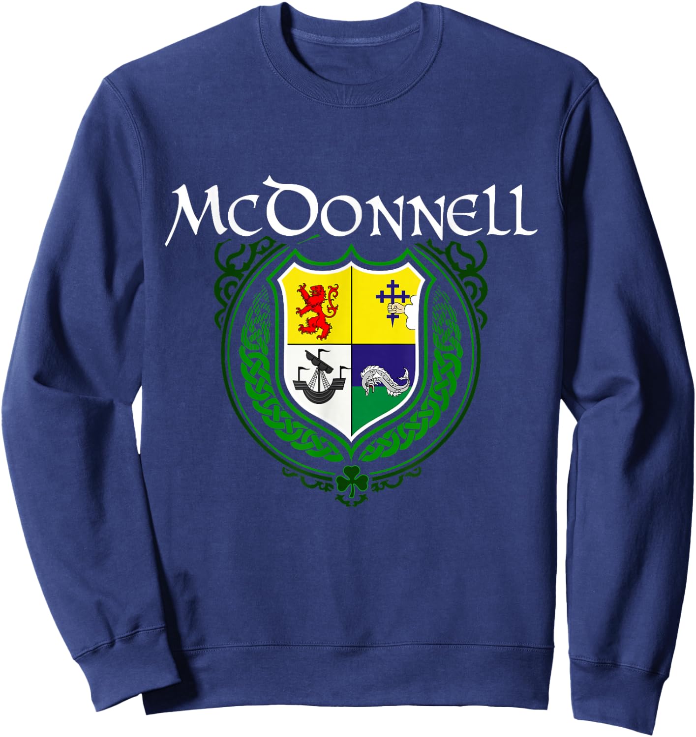 McDonnell Surname Irish Clan Tartan Badge Ireland Sweatshirt - Sweatshirt | Navy