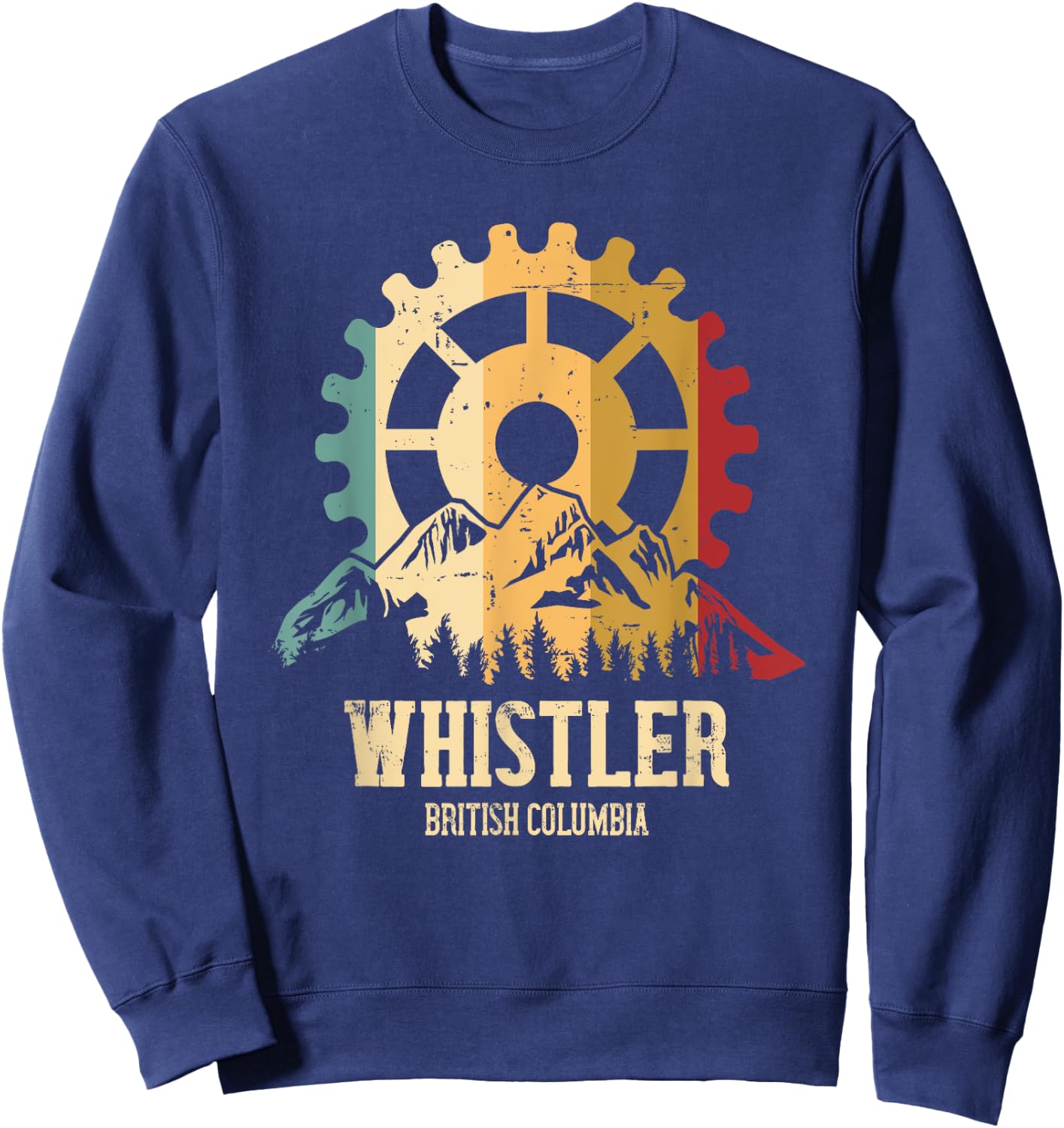 Mountain Biking Whistler British Columbia Sweatshirt - Sweatshirt | Navy