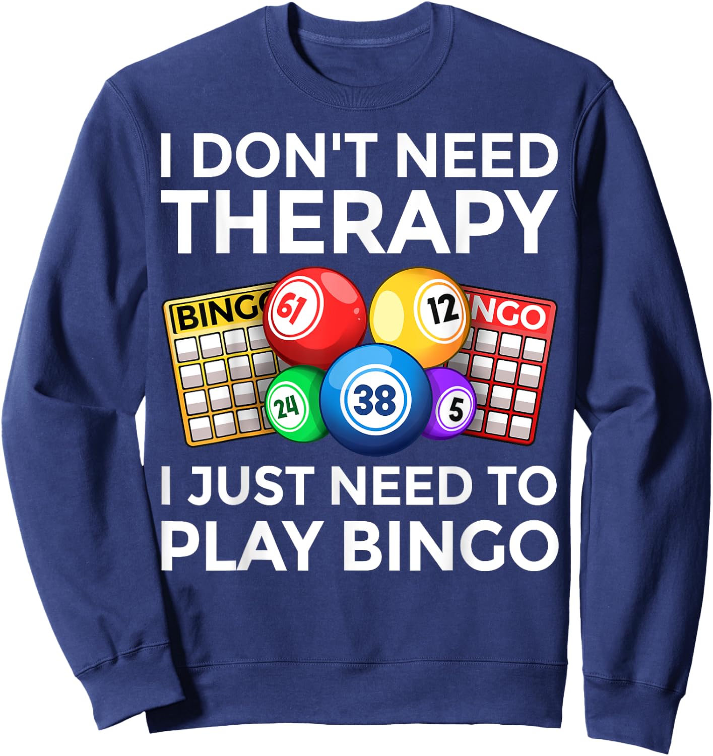 Cute Bingo Design Women Casino Gambling Bingo Lovers Sweatshirt - Sweatshirt | Navy