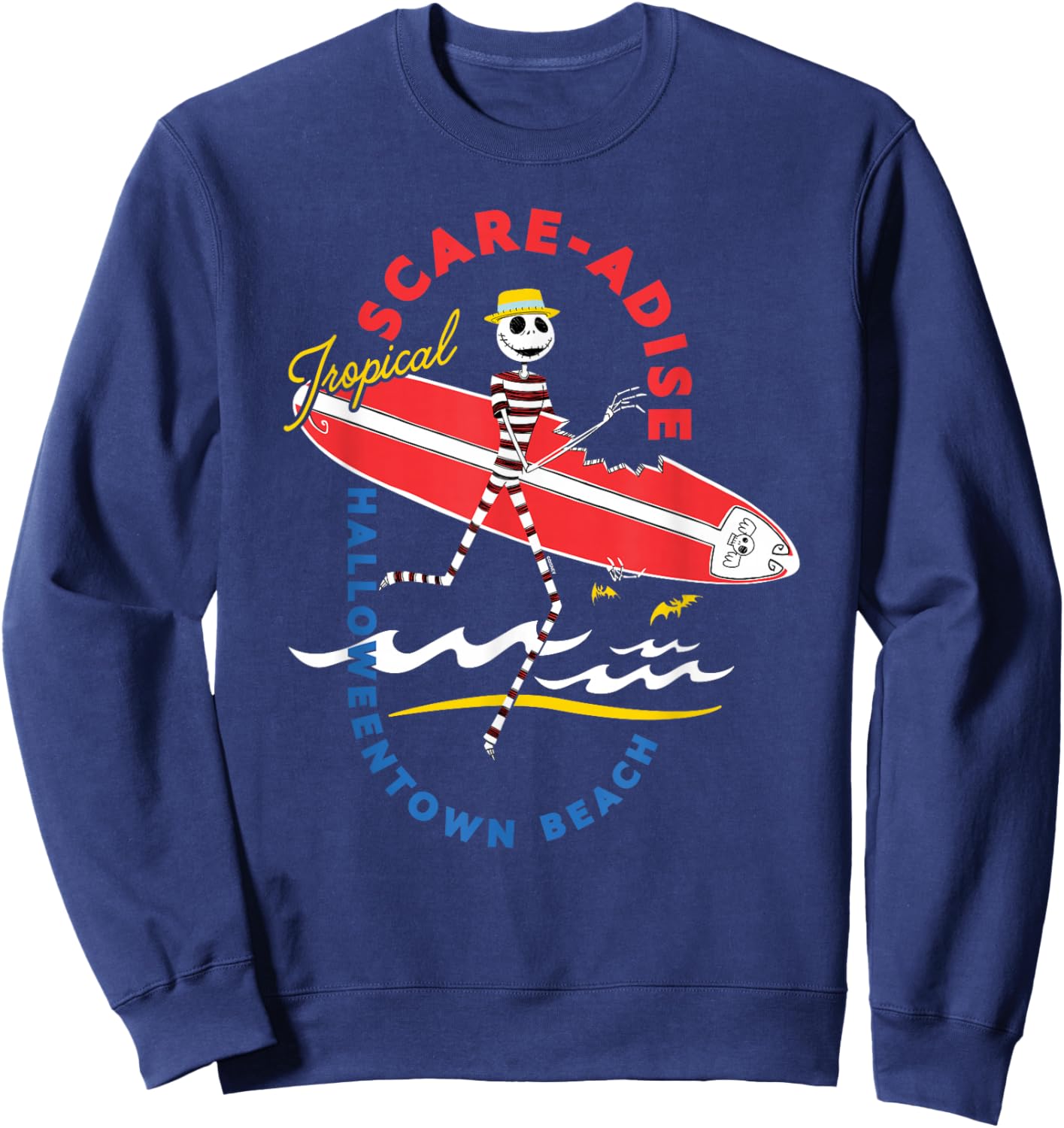 Disney The Nightmare Before Christmas Beach Scare-adise Jack Small Sweatshirt - Sweatshirt | Navy