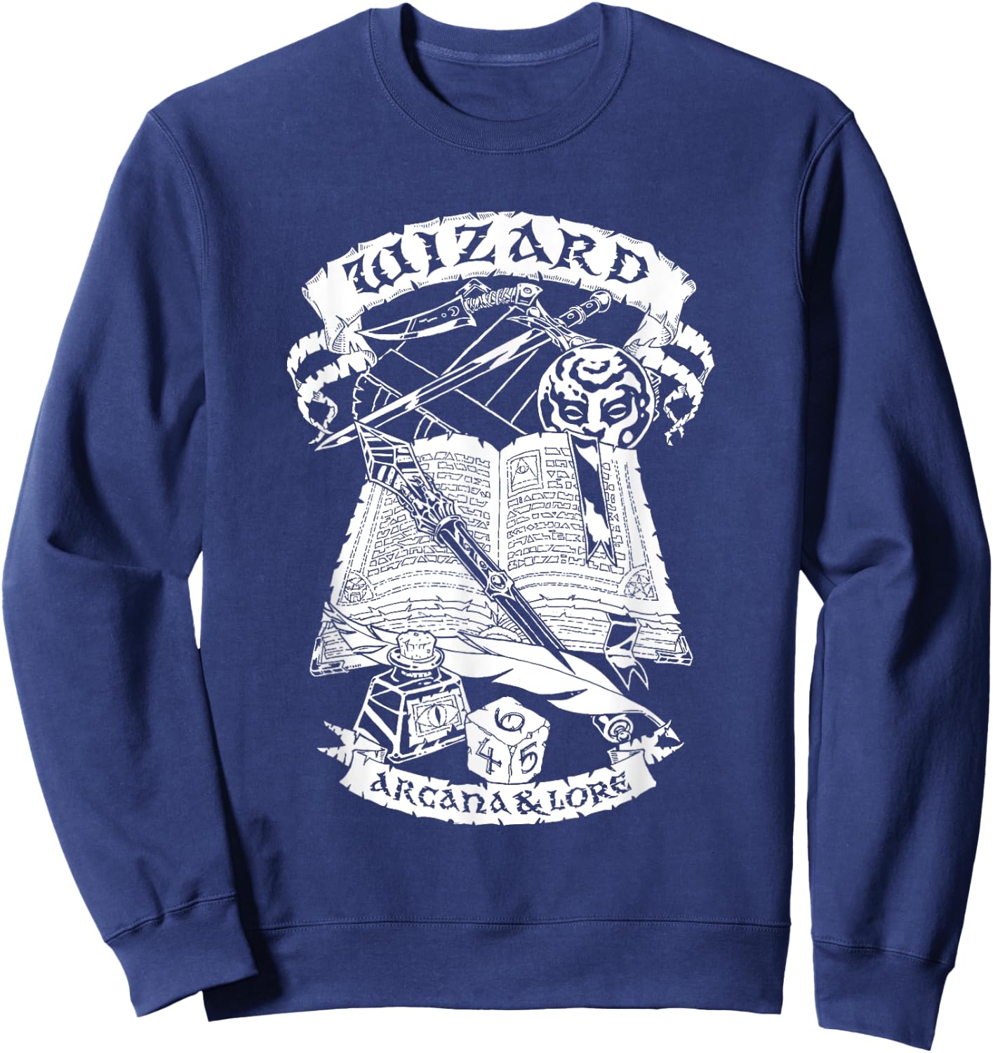 Fantasy Role-Playing Game (RPG) Wizard Sweatshirt - Sweatshirt | Navy