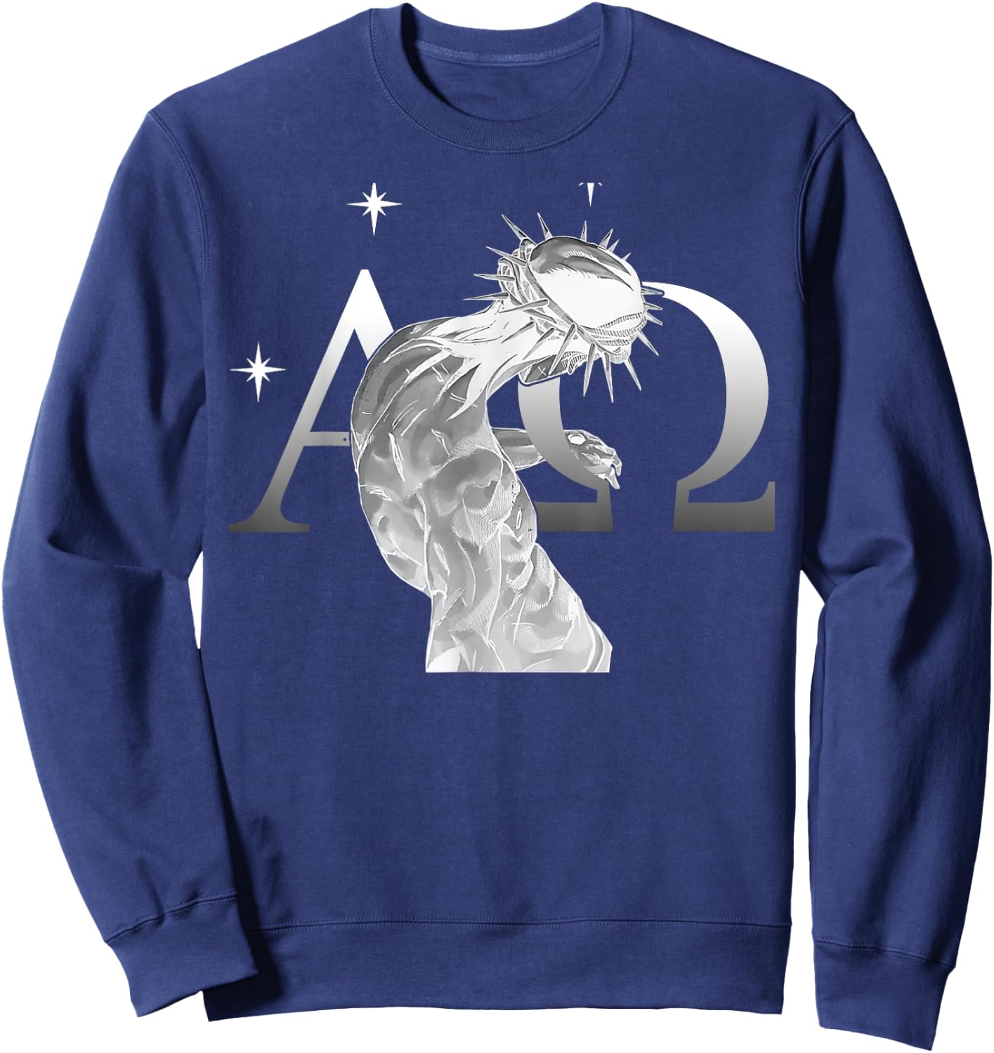 Alpha Omega Jesus Is King Seek Kingdom JoJo Sweatshirt - Sweatshirt | Navy