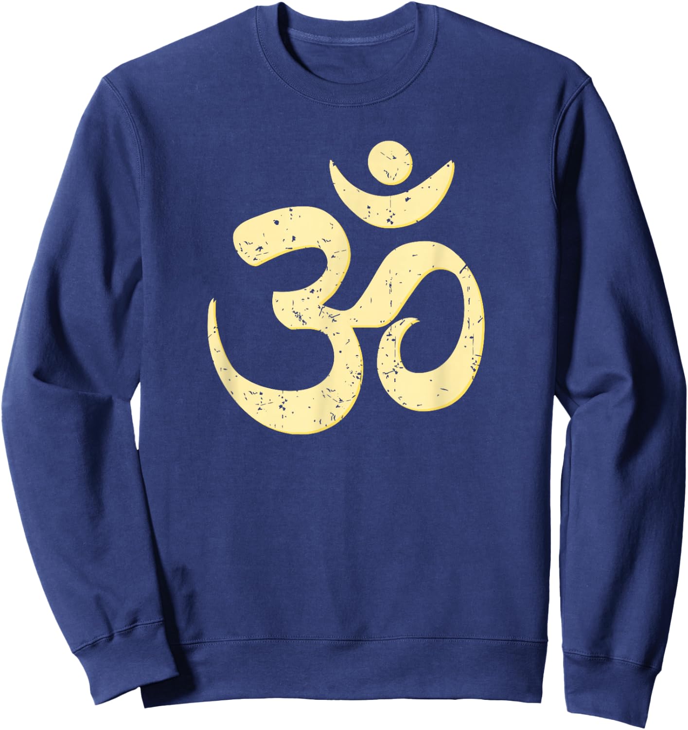 Rich Sphere Om Omkar Aum Symbol Spiritual Yoga Meditation Zen Vintage Sweatshirt - Sweatshirt | Navy