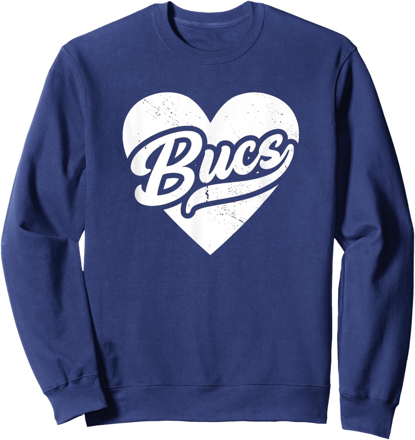Vintage Buccaneers High School Spirit Go Buccaneers Love Sweatshirt - Sweatshirt | Navy