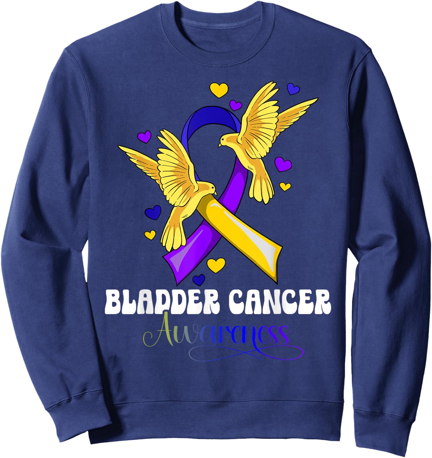 Bladder Cancer Awareness Sweatshirt - Sweatshirt | Navy