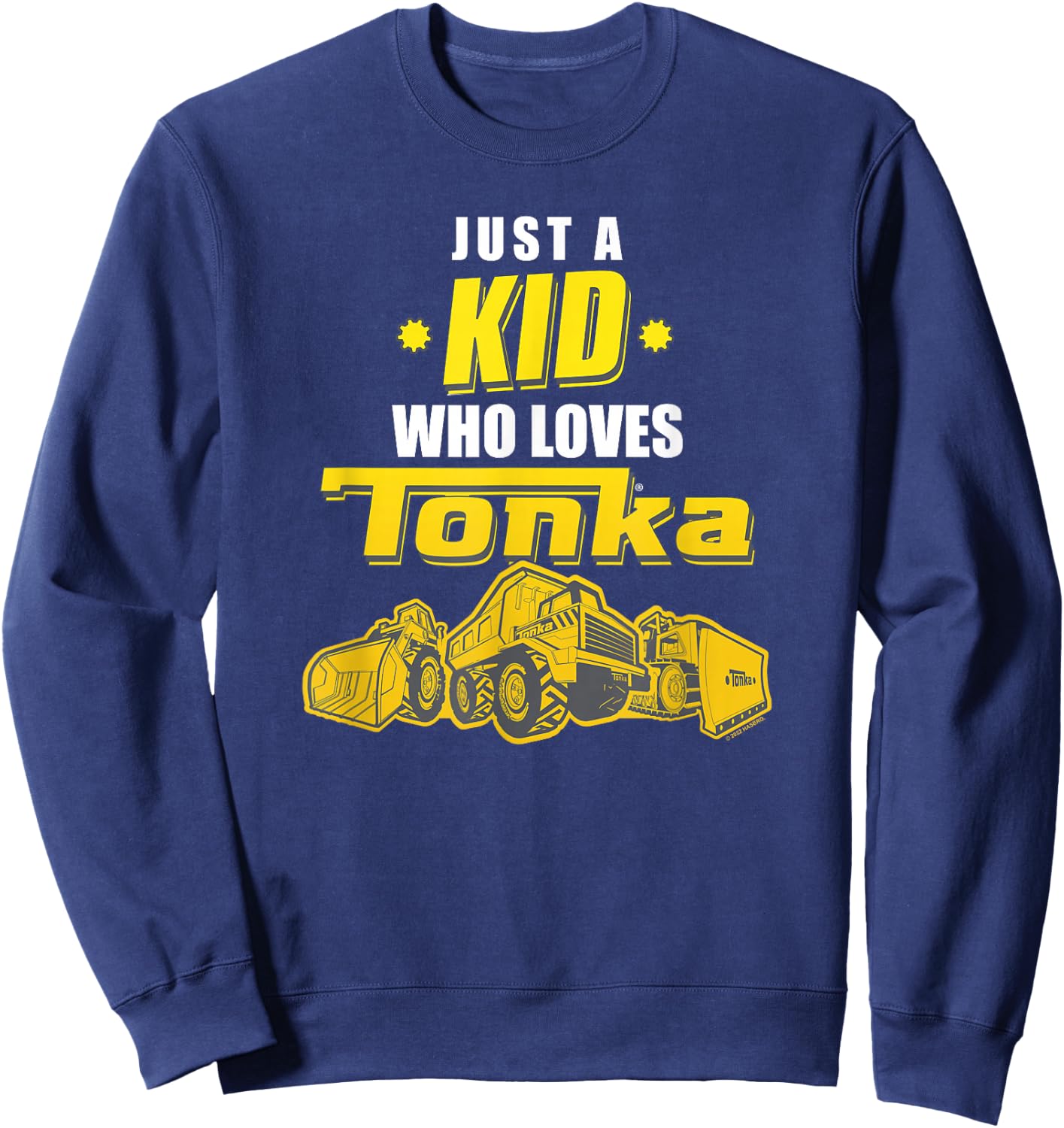 Tonka Just A Kid Who Loves Tonka Trucks Showcase Sweatshirt - Sweatshirt | Navy