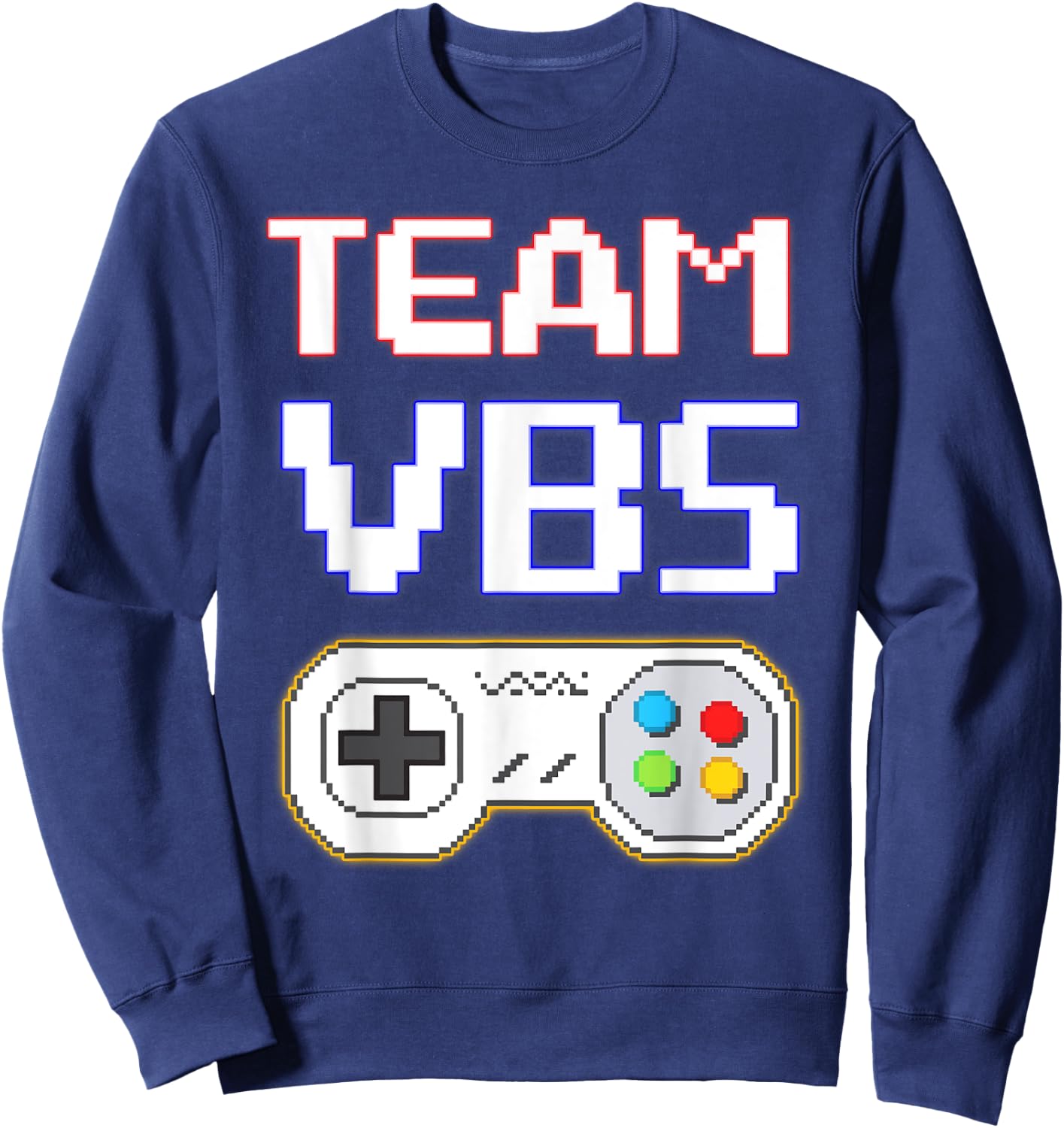 I Love VBS 2025 Team VBS Game Vacation Bible School Gamer Sweatshirt - Sweatshirt | Navy