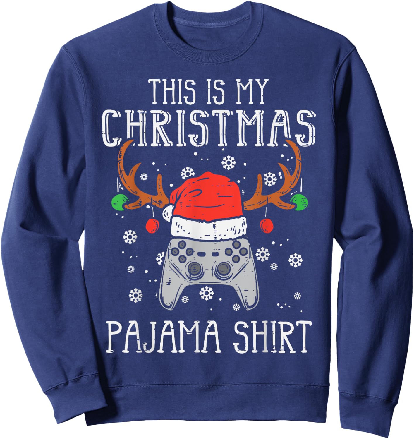 This Is My Christmas Shirt Gamer Xmas Boys Men Girls Youth Sweatshirt - Sweatshirt | Navy
