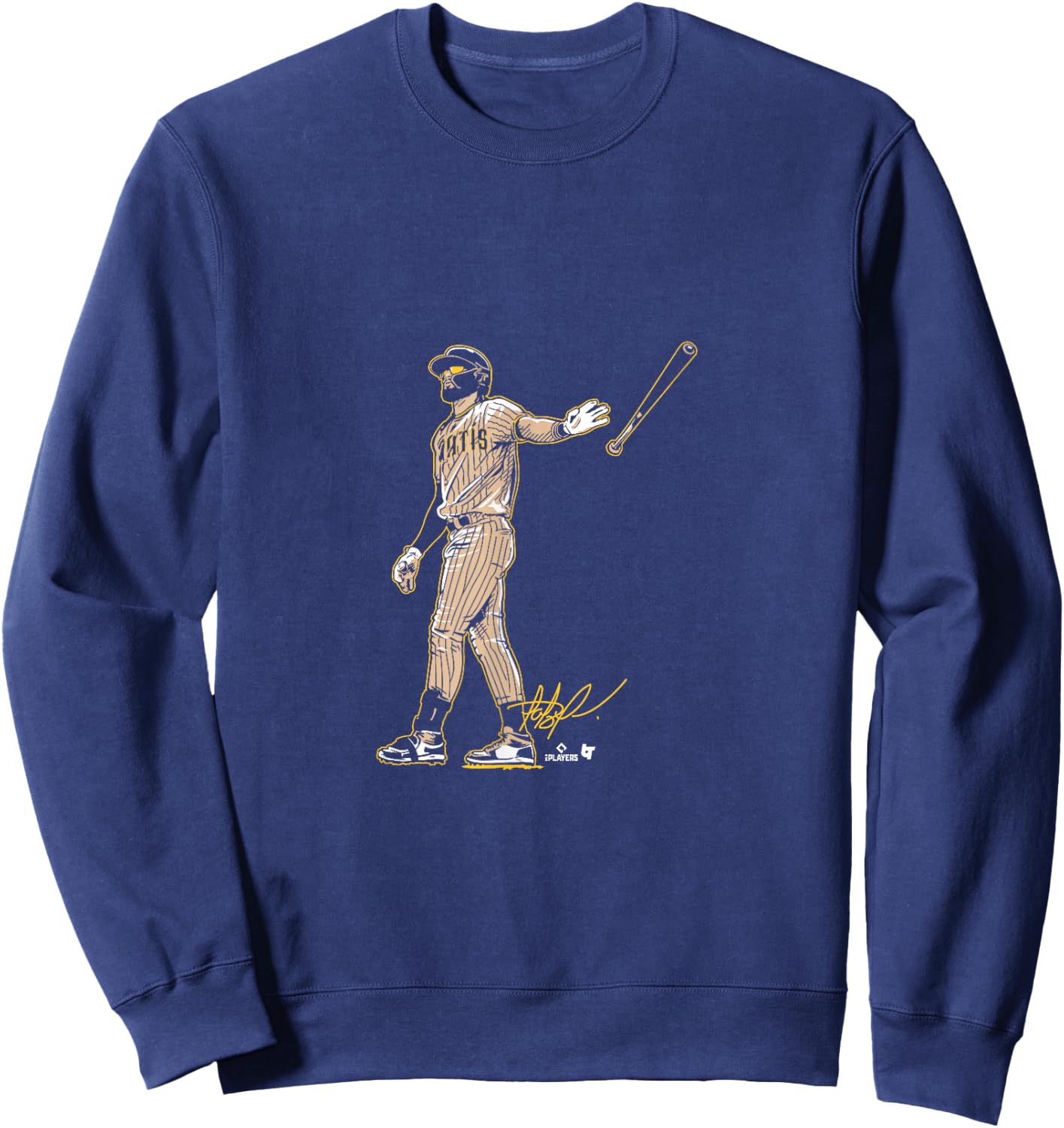 Fernando Tatis Jr.: Home Run Pose - San Diego Baseball Sweatshirt - Sweatshirt | Navy