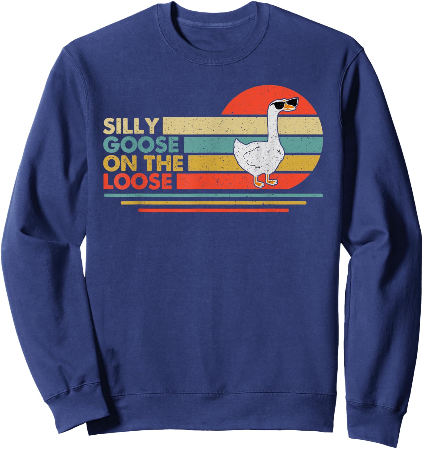 Silly Goose Shirt, Graphic Men, Funny Shirts Sweatshirt - Sweatshirt | Navy