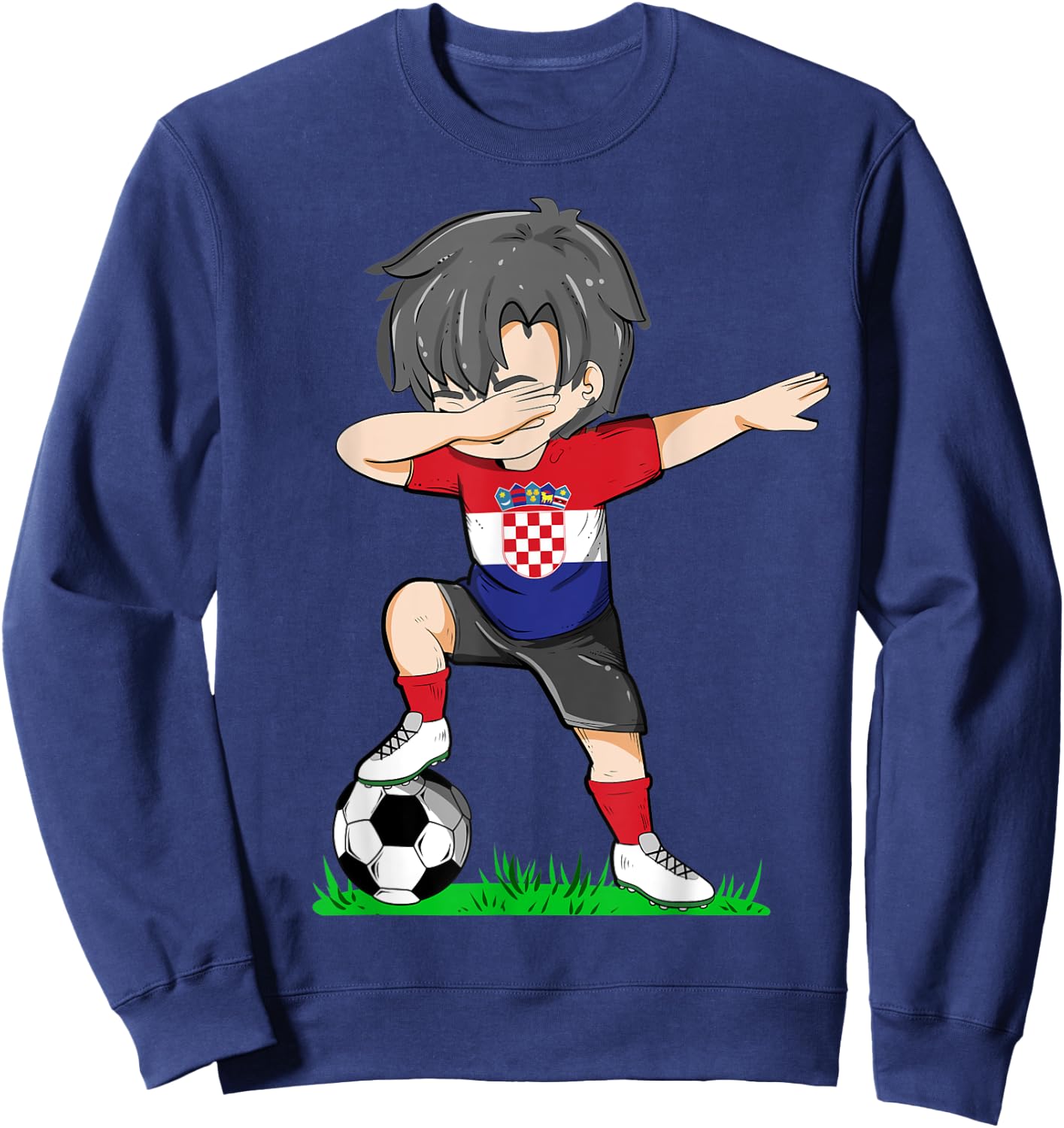 Soccer Croatia Jersey Shirt Croatian Flag Football Boys Men Sweatshirt - Sweatshirt | Navy