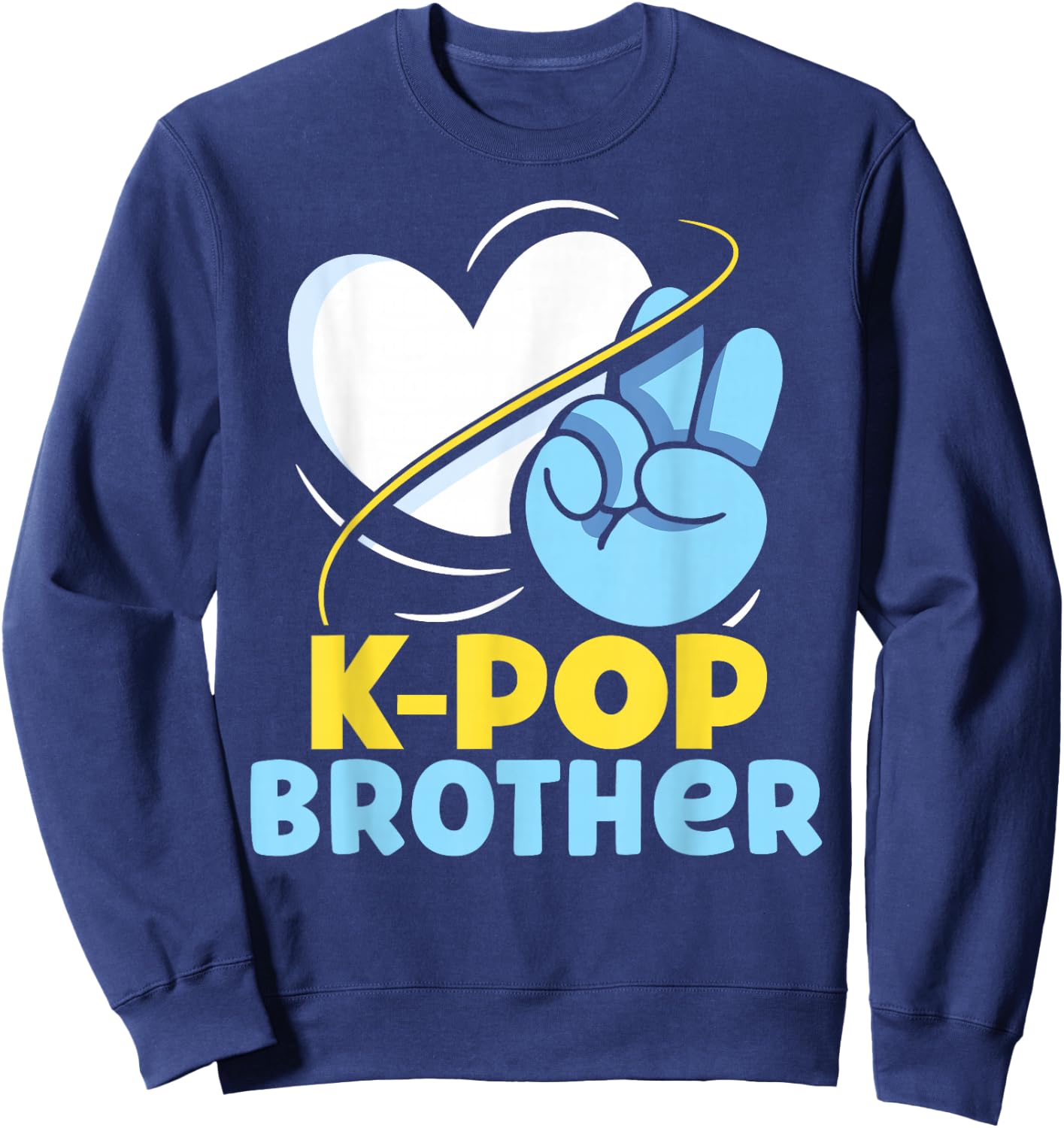 K-POP Brother Korean Cute K-Pop Music Lover Sweatshirt - Sweatshirt | Navy