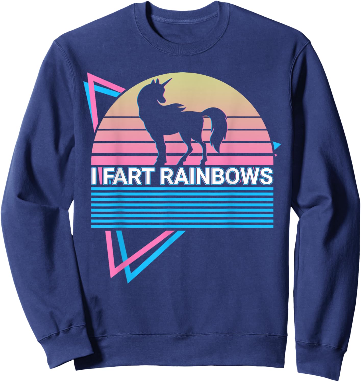 Unicorn I Fart Rainbows Sweatshirt - Sweatshirt | Navy