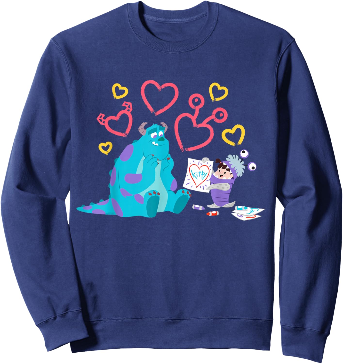 Disney and Pixar’s Monsters, Inc. Sulley Boo Kitty Hearts Sweatshirt - Sweatshirt | Navy