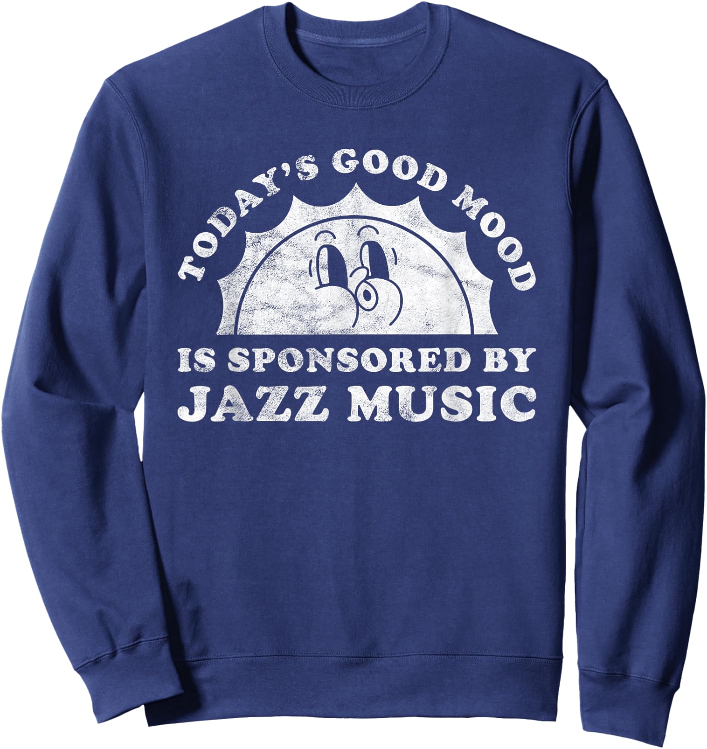 Funny Cute Retro Vintage Jazz Music Sweatshirt - Sweatshirt | Navy