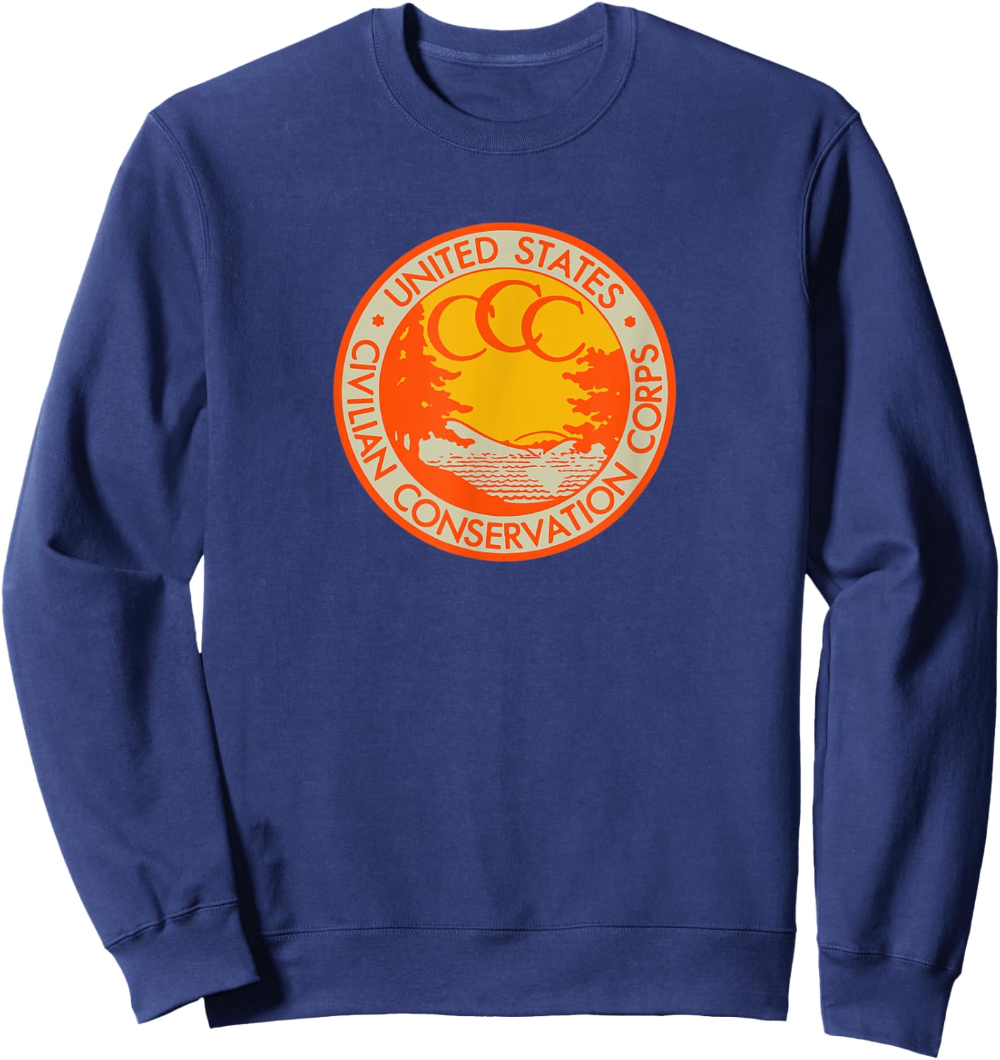 Civilian Conservation Corps CCC Logo Retro Outdoors 1930s Sweatshirt - Sweatshirt | Navy