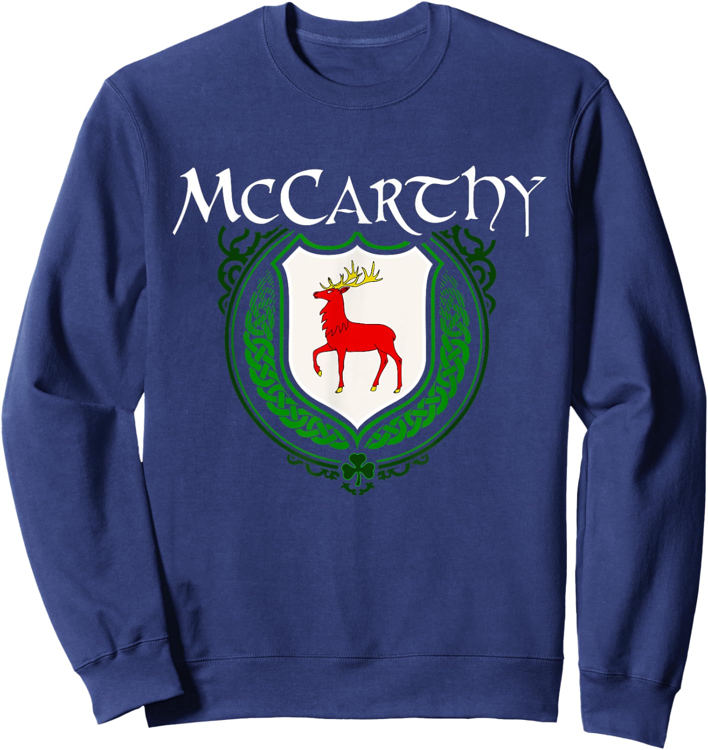 McCarthy Surname Irish Clan Tartan Badge Ireland Sweatshirt - Sweatshirt | Navy