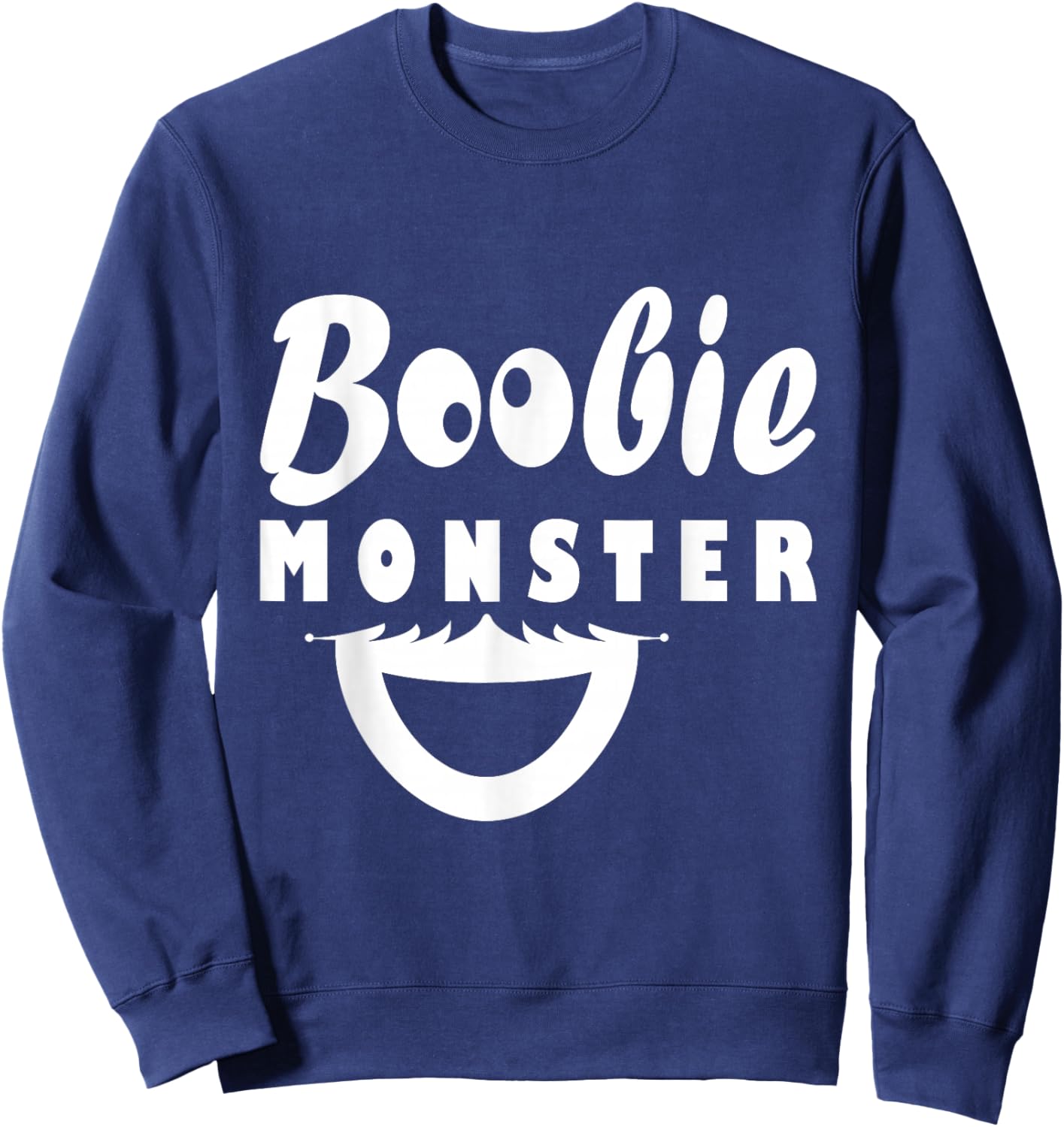 Boobie Monster Breast Feeding Funny Design Sweatshirt - Sweatshirt | Navy