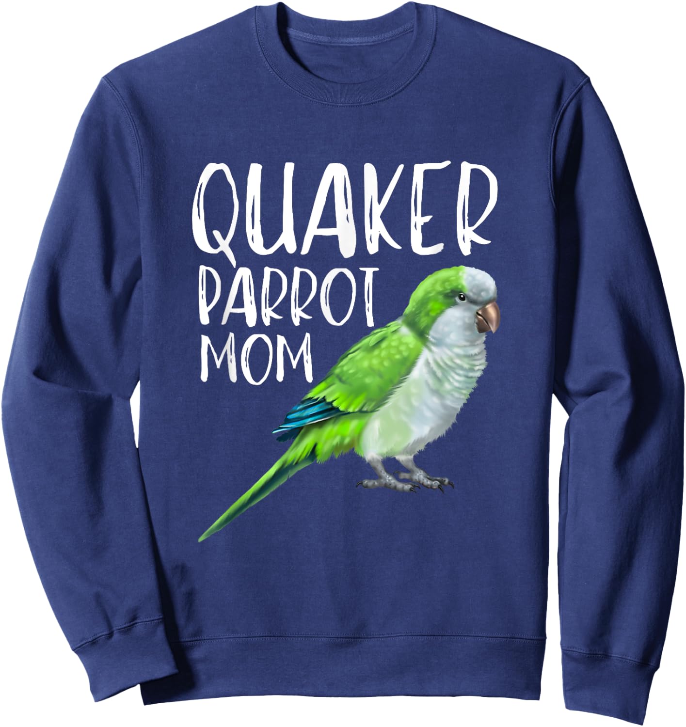 Blue Quaker Parrot Mom Sweatshirt - Sweatshirt | Navy
