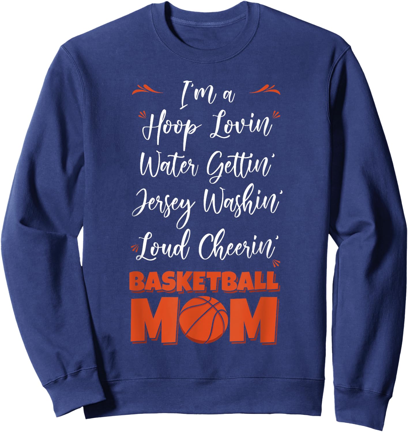 Basketball Mom Busy Sport Player Mother's Day Sweatshirt - Sweatshirt | Navy