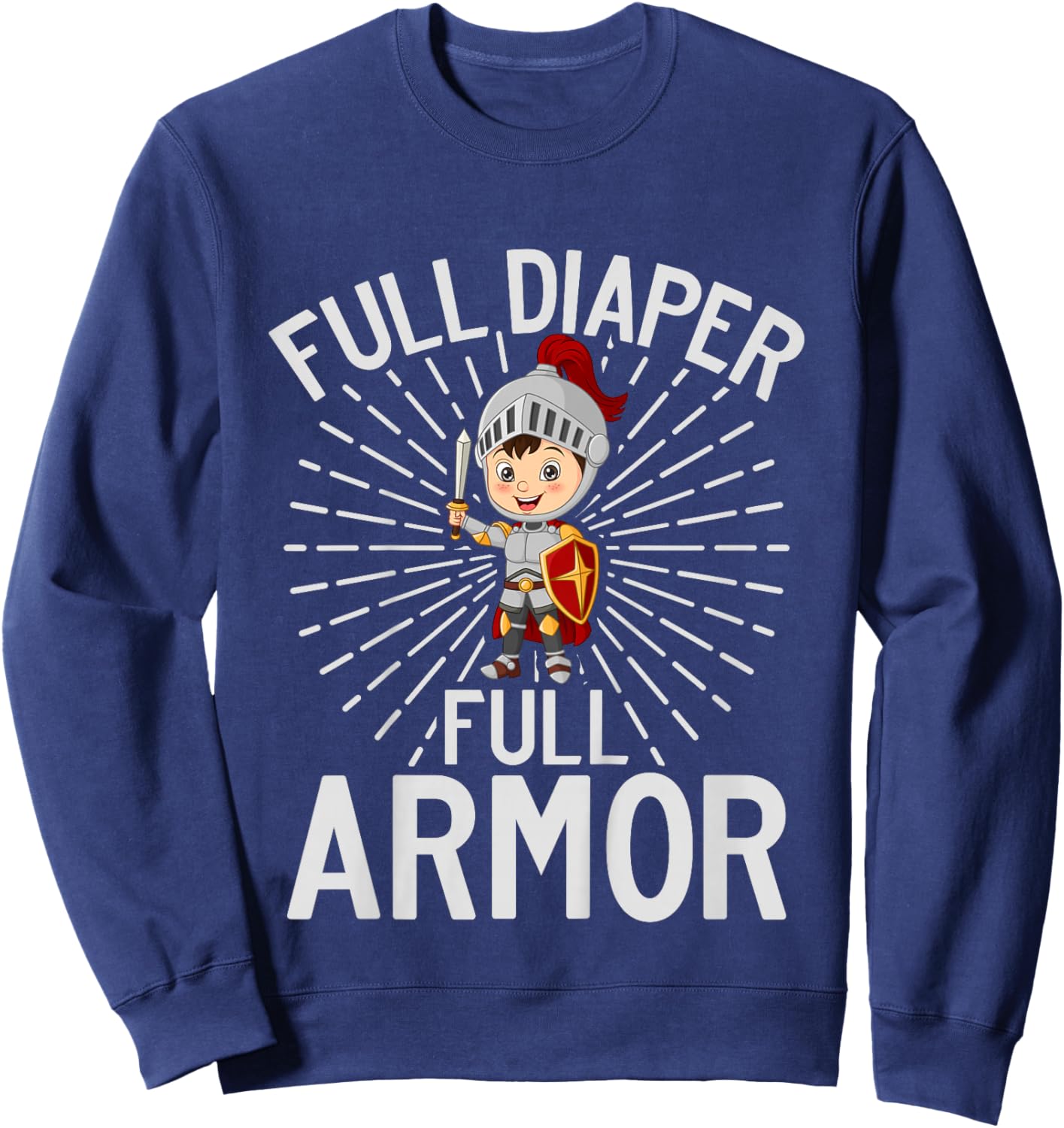 Kids Full Diaper Full Armor Knight Sweatshirt - Sweatshirt | Navy