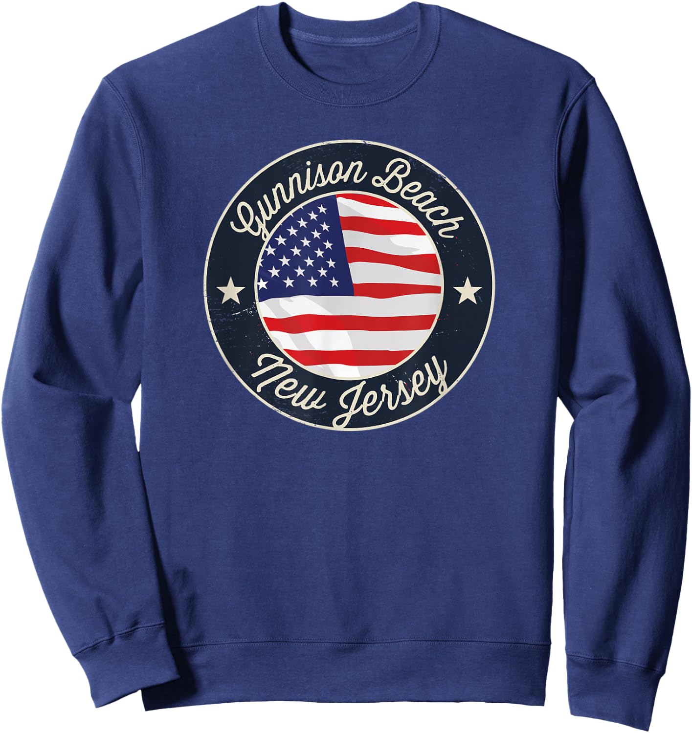 Gunnison Beach - Patriotic New Jersey Souvenir Women Kids Men Sweatshirt - Sweatshirt | Navy