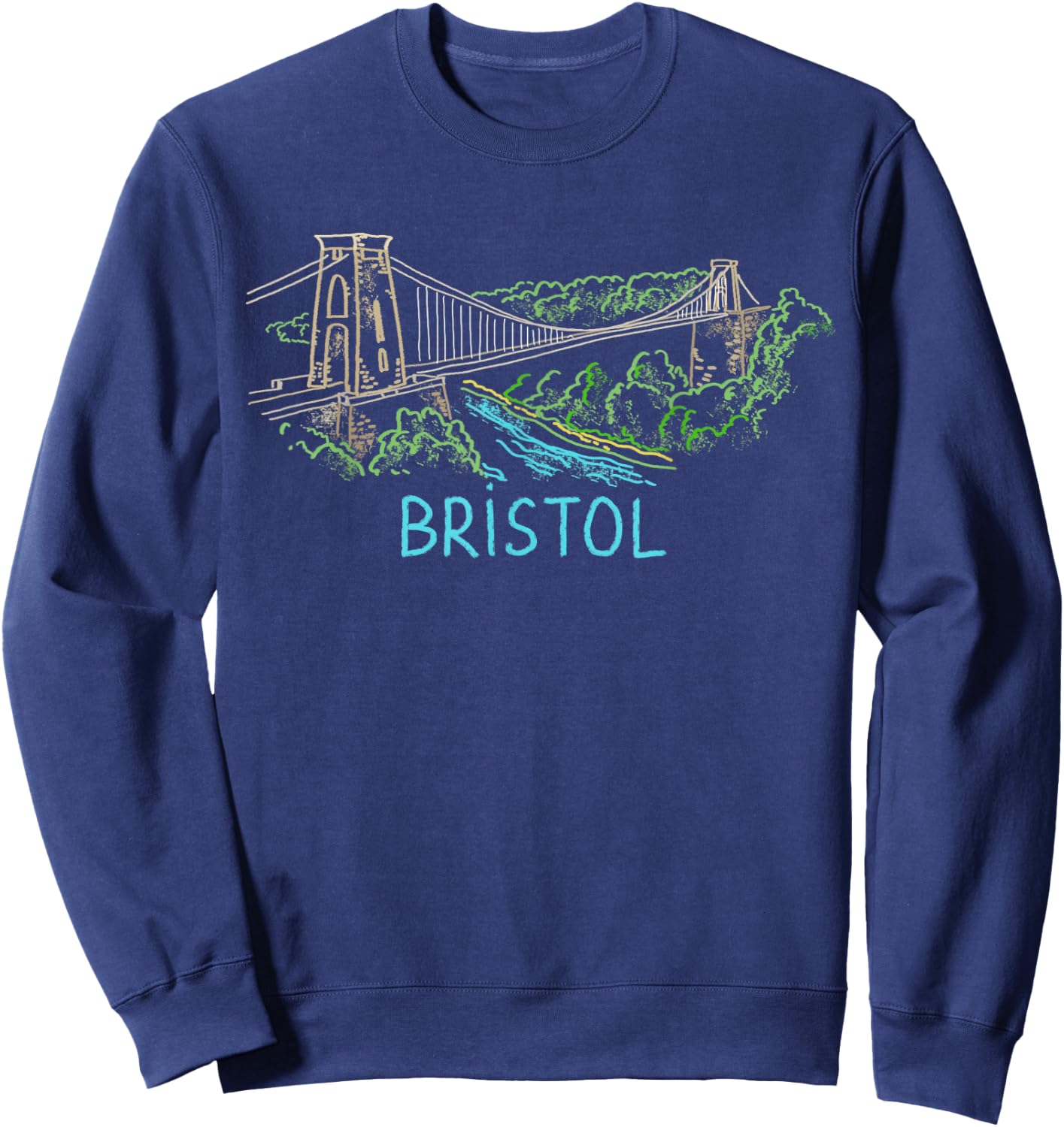 Bristol City England UK souvenir gift women Sweatshirt - Sweatshirt | Navy