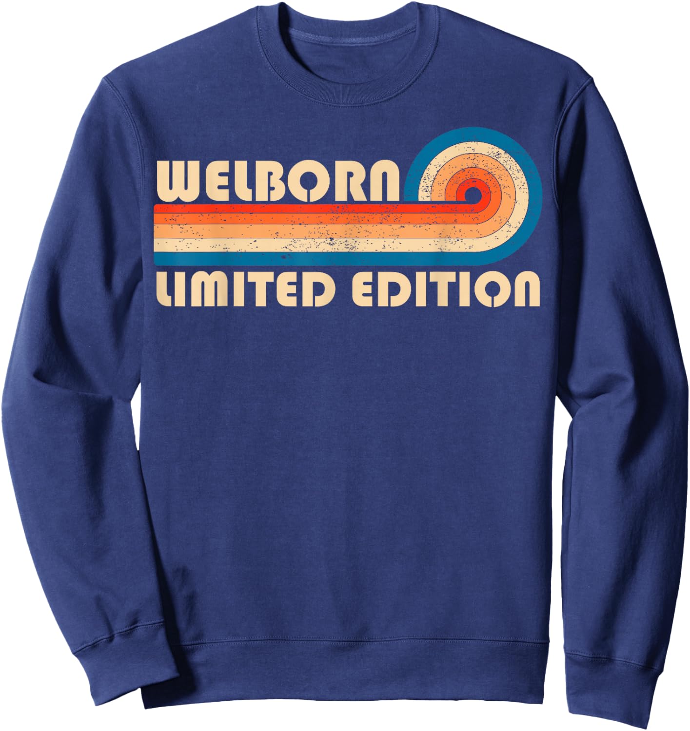 WELBORN Surname Retro Vintage 80s 90s Birthday Reunion Sweatshirt - Sweatshirt | Navy