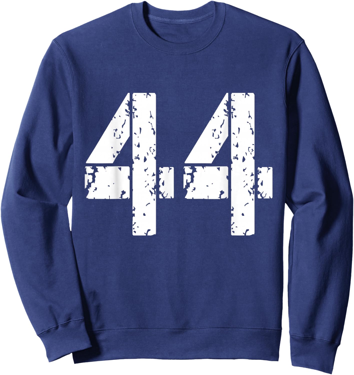 Number 44 Varsity Team - 44th Birthday & 44 Years Old Sweatshirt - Sweatshirt | Navy