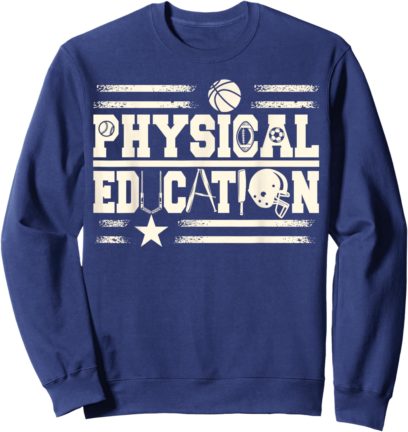 Physical Education Teacher Men Women Girls Kids Sweatshirt - Sweatshirt | Navy