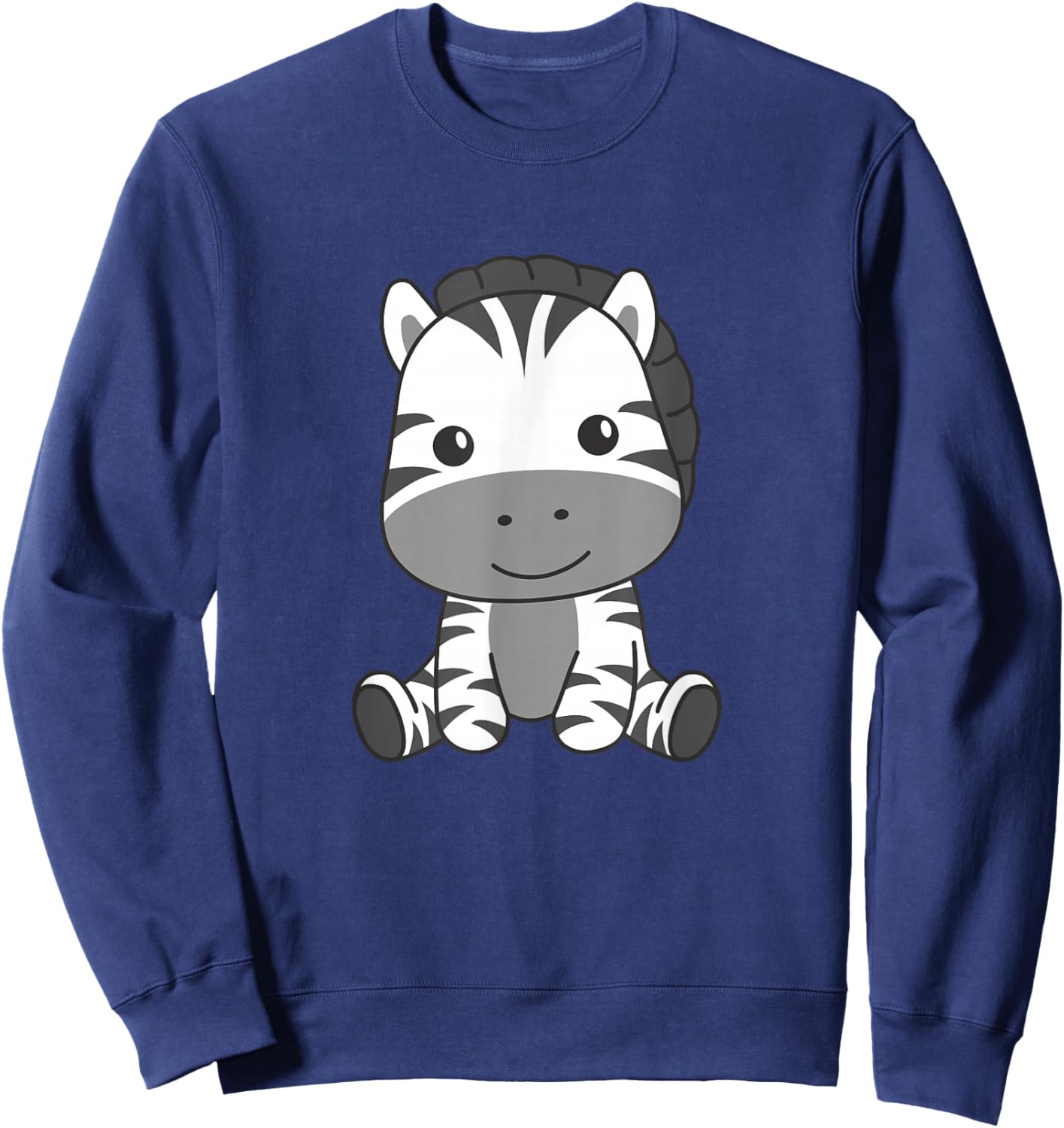 Zebra Cute Animals for Children Manga Zebra Sweatshirt - Sweatshirt | Navy