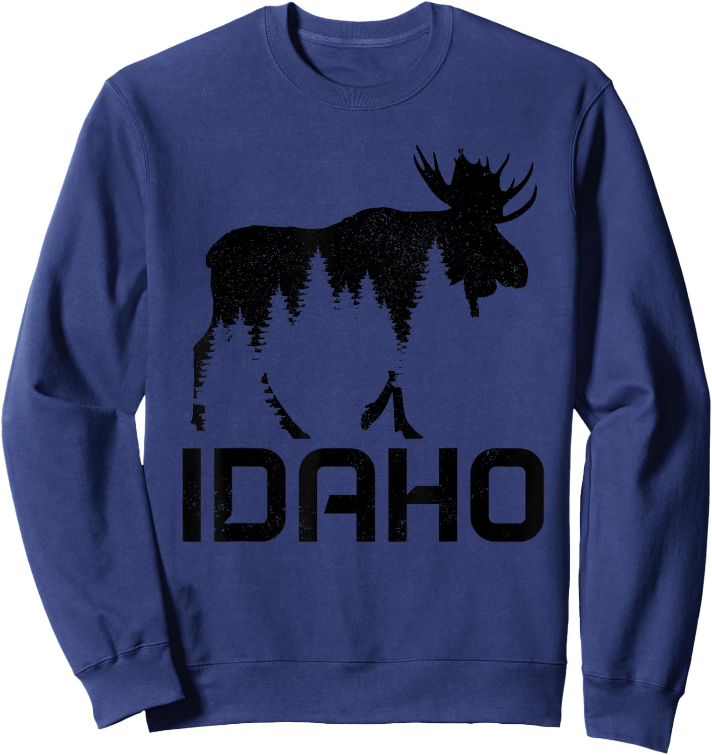 Idaho Vintage Moose Souvenir Sweatshirt - Sweatshirt | Navy