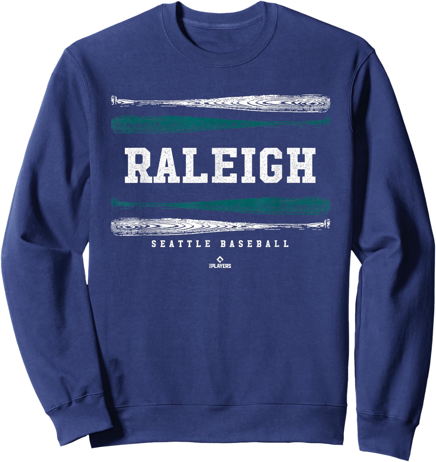 Vintage Baseball Bat Gameday Cal Raleigh Seattle MLBPA Sweatshirt - Sweatshirt | Navy