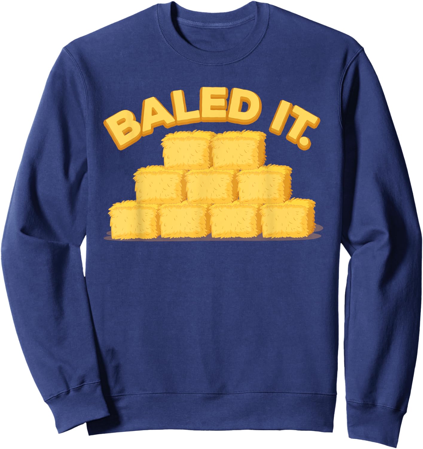 Cool Hay Bale Design Women Hay Bale Farmer Farming Sweatshirt - Sweatshirt | Navy