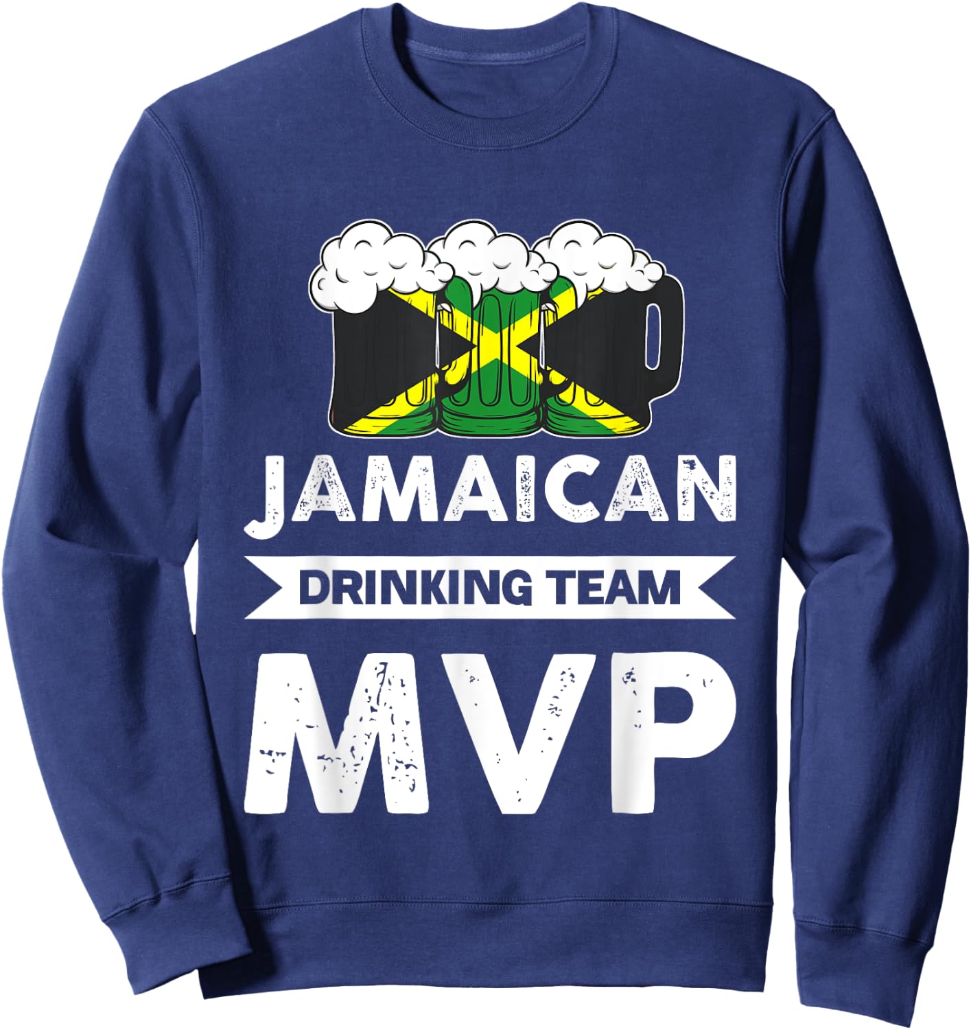 Jamaican Drinking Team MVP Jamaica Sweatshirt - Sweatshirt | Navy