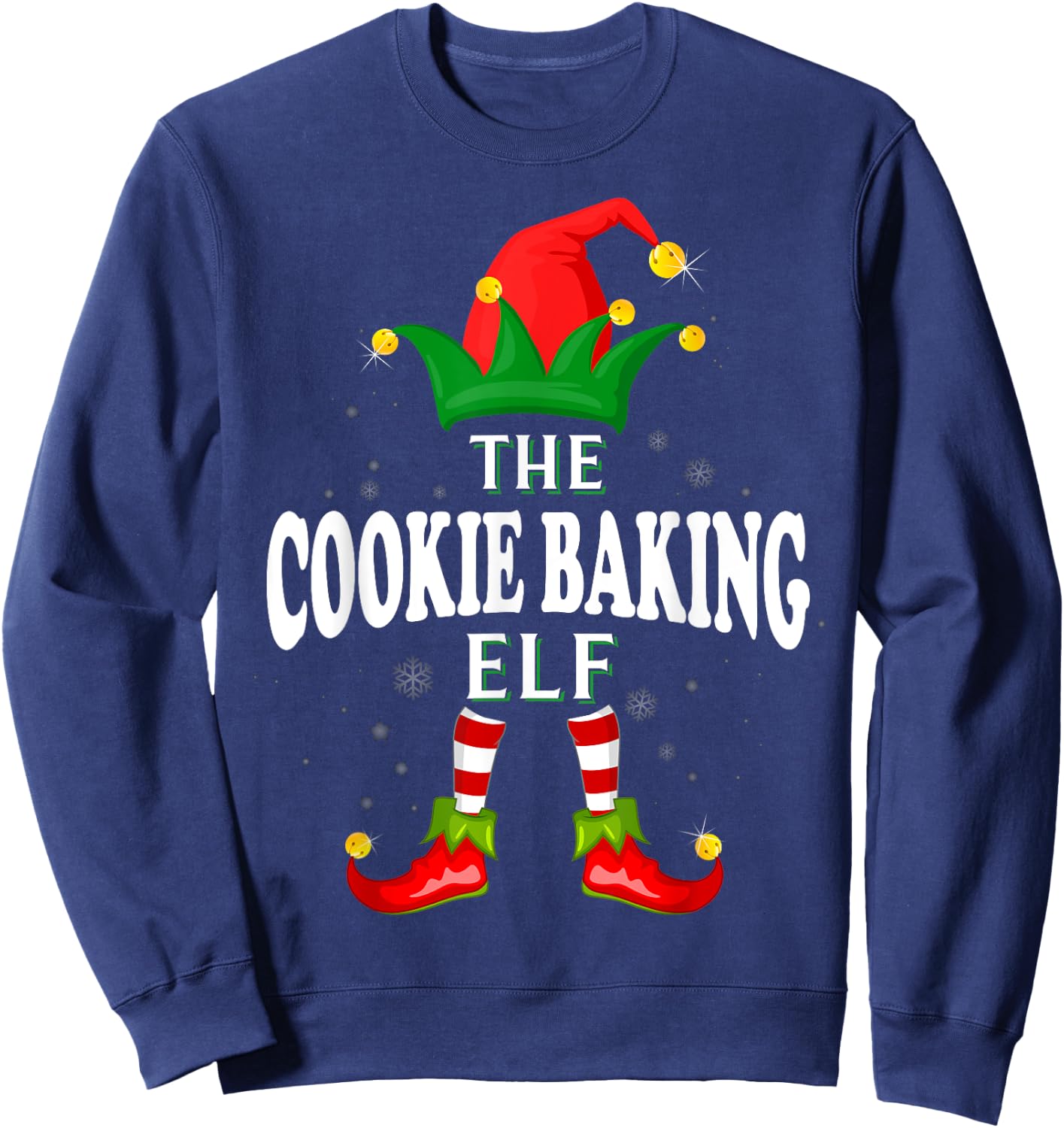 Xmas Cookie baking Elf Family Matching Christmas Pajama Sweatshirt - Sweatshirt | Navy