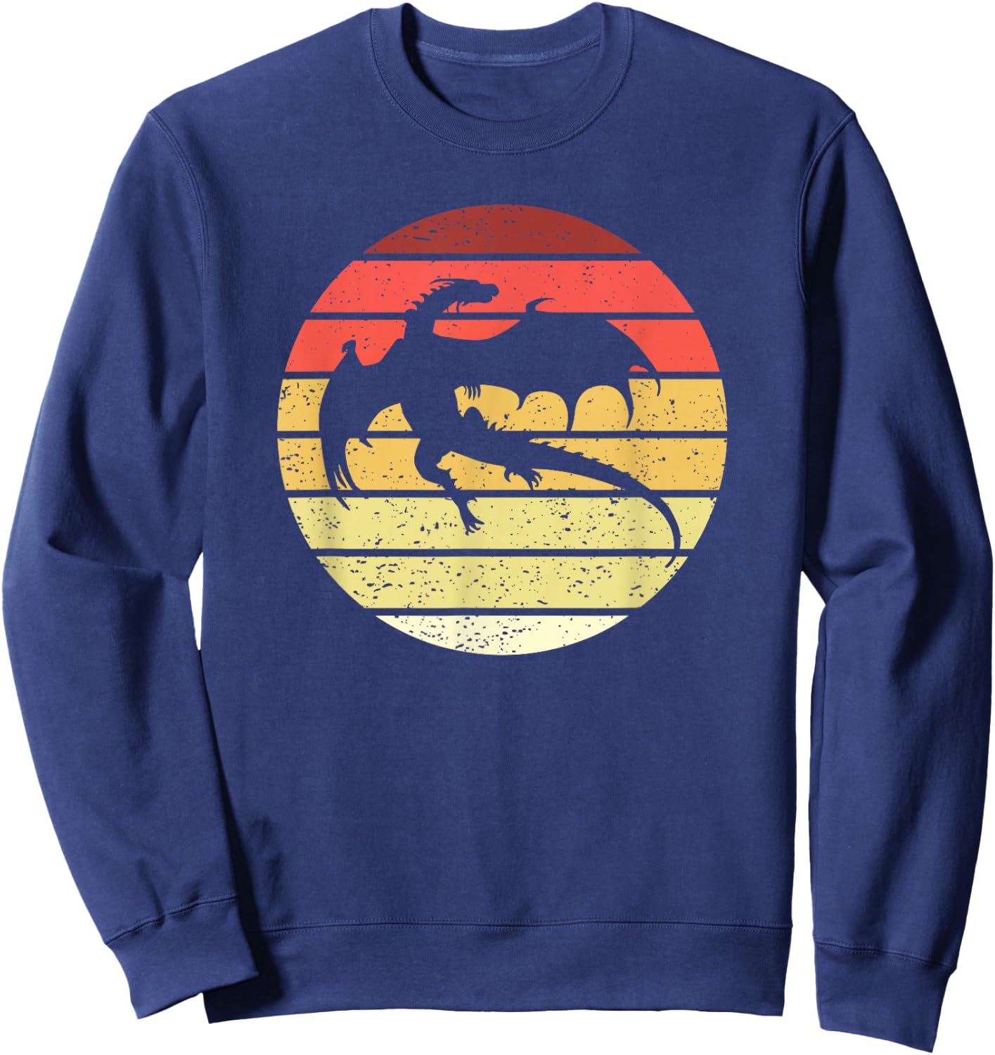 Dragon Retro Style Vintage Sweatshirt - Sweatshirt | Navy