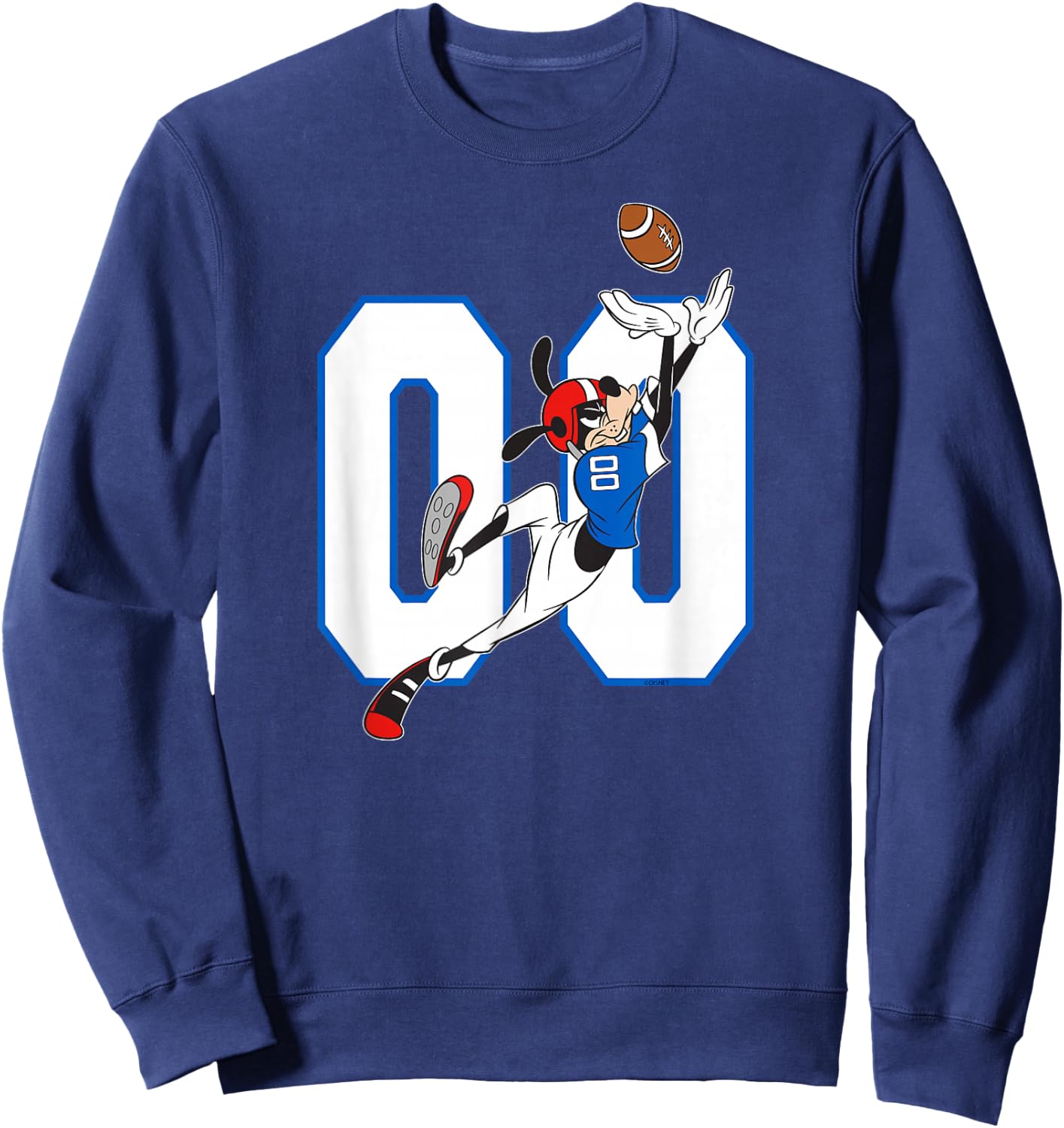Disney Goofy #00 Football Catch Sports Sweatshirt - Sweatshirt | Navy