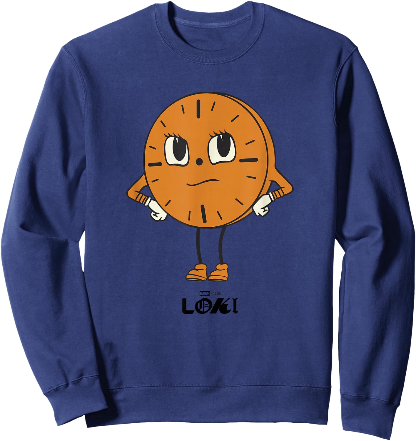 Marvel Loki Miss Minutes TVA Angry Big Face Sweatshirt - Sweatshirt | Navy
