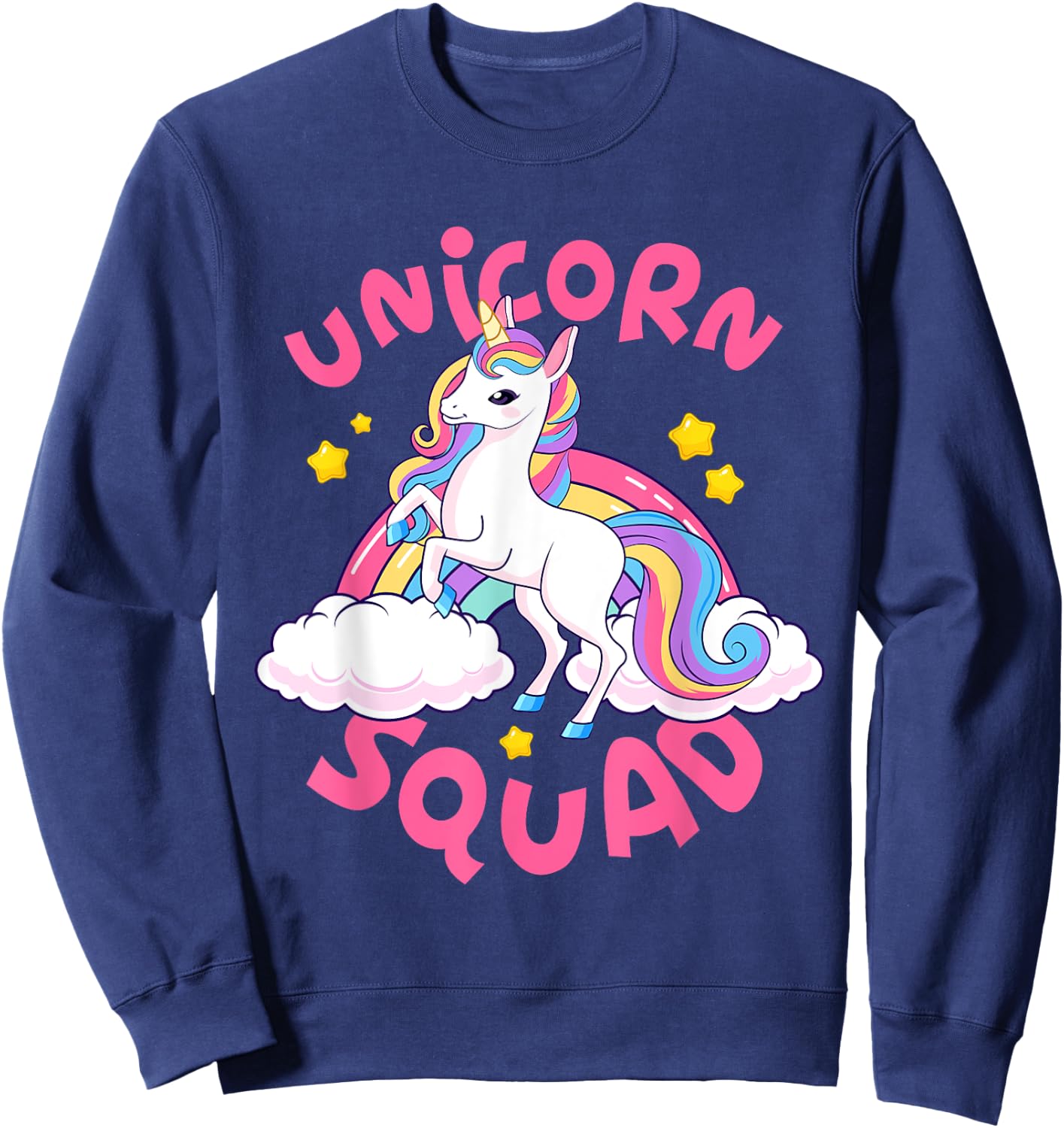 Unicorn Squad Birthday Graphic - Unicorn Squad Sweatshirt - Sweatshirt | Navy
