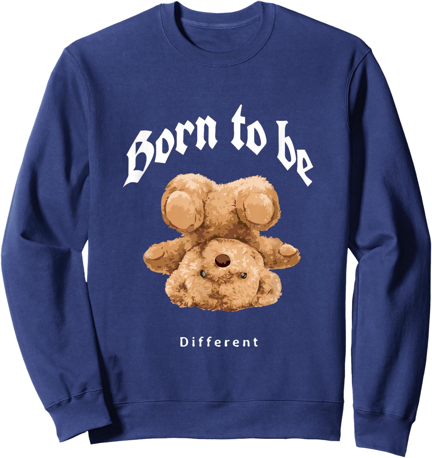 Born To Be Different Illustration Novelty Graphic Designs Sweatshirt - Sweatshirt | Navy